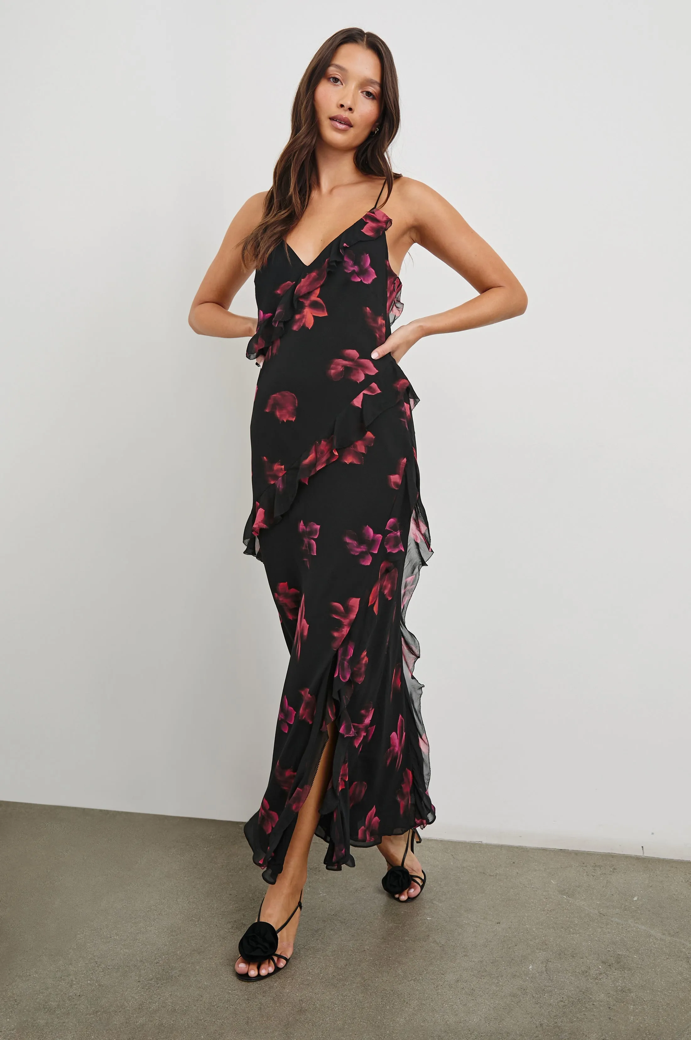 KARISELLE DRESS - DARK AZALEA Rails