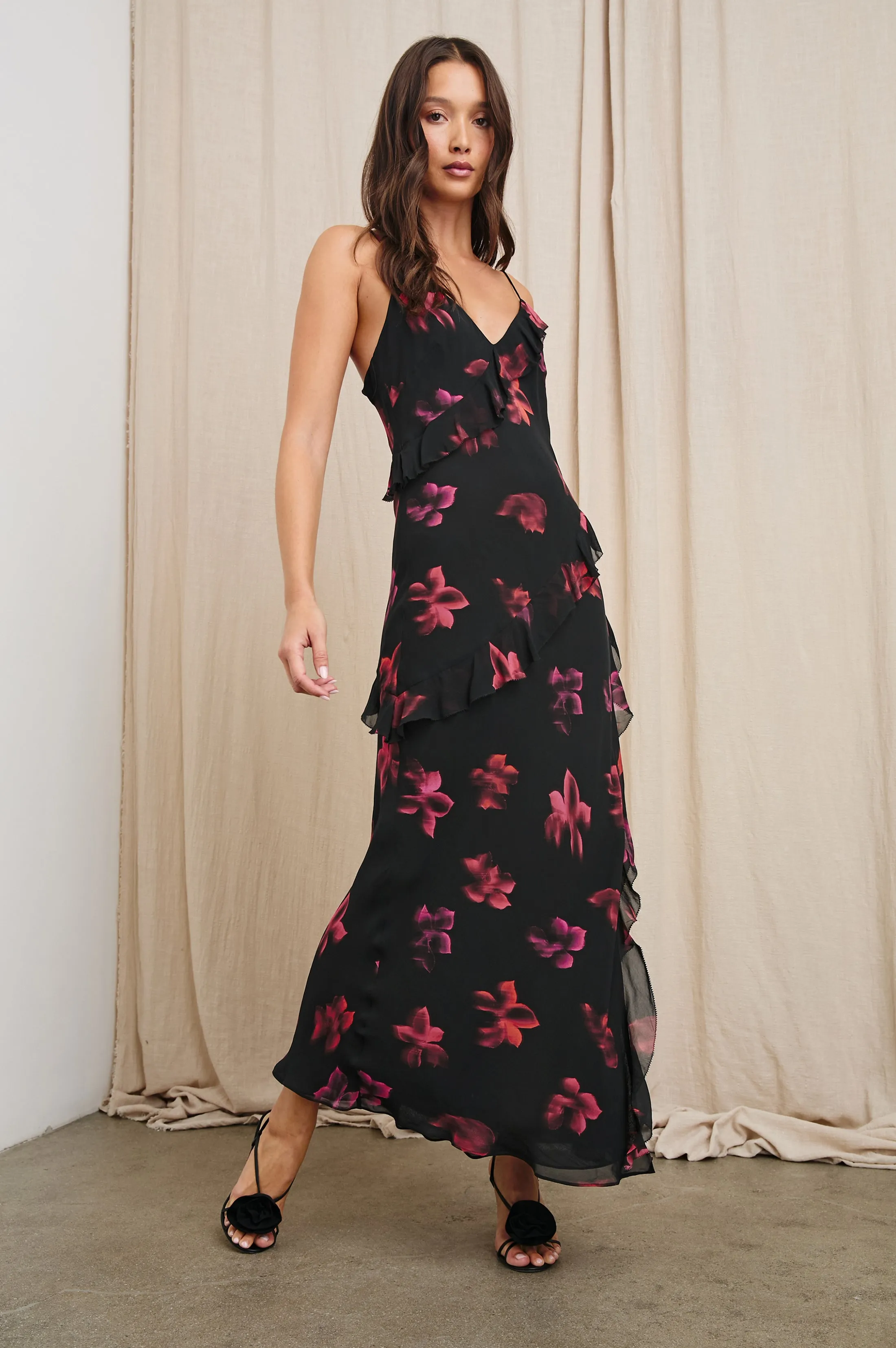 KARISELLE DRESS - DARK AZALEA Rails