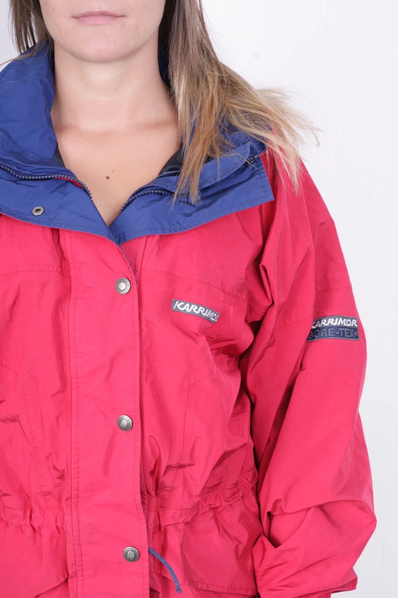 Karrimor Western Isles Womens 12 M/L Jacket Gore-Tex Hood Red Waterproof
