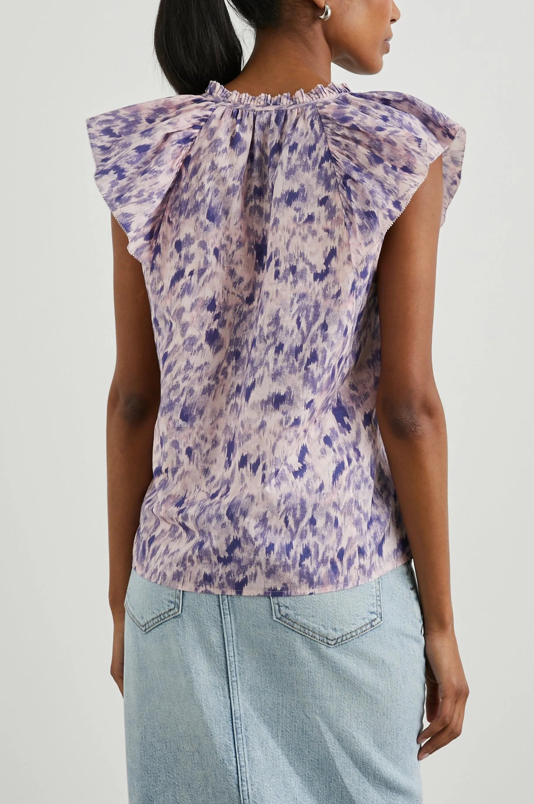 KARYSA TOP - PINK IKAT Rails