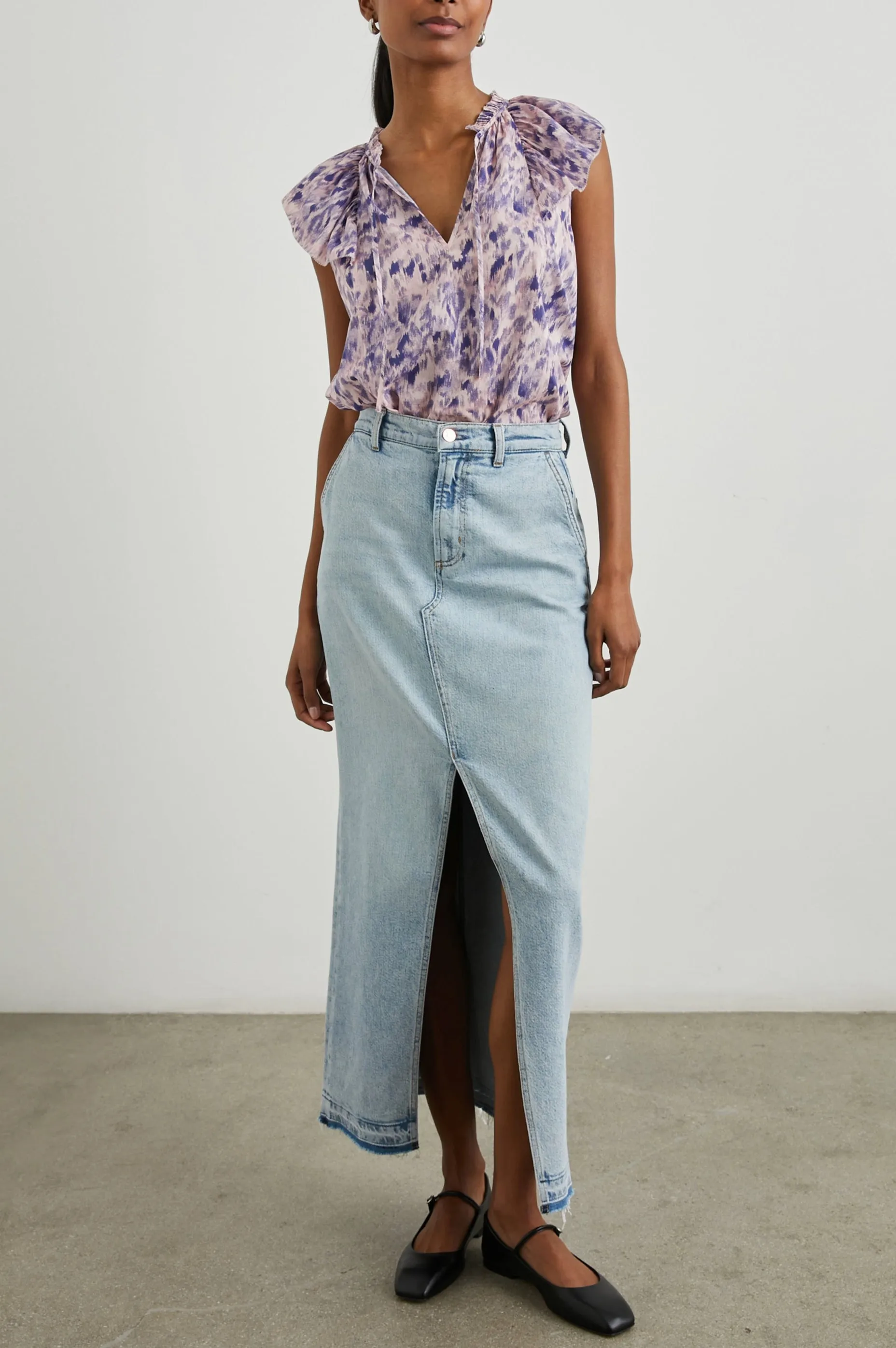 KARYSA TOP - PINK IKAT Rails