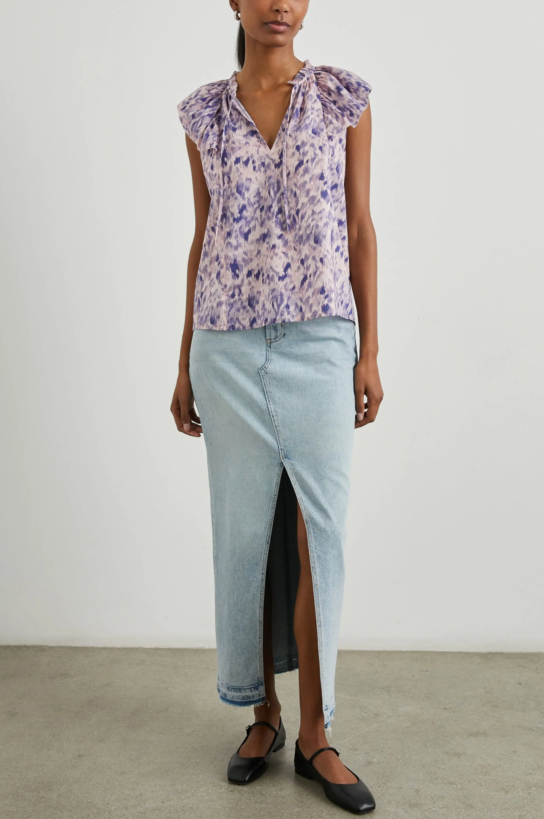 KARYSA TOP - PINK IKAT Rails