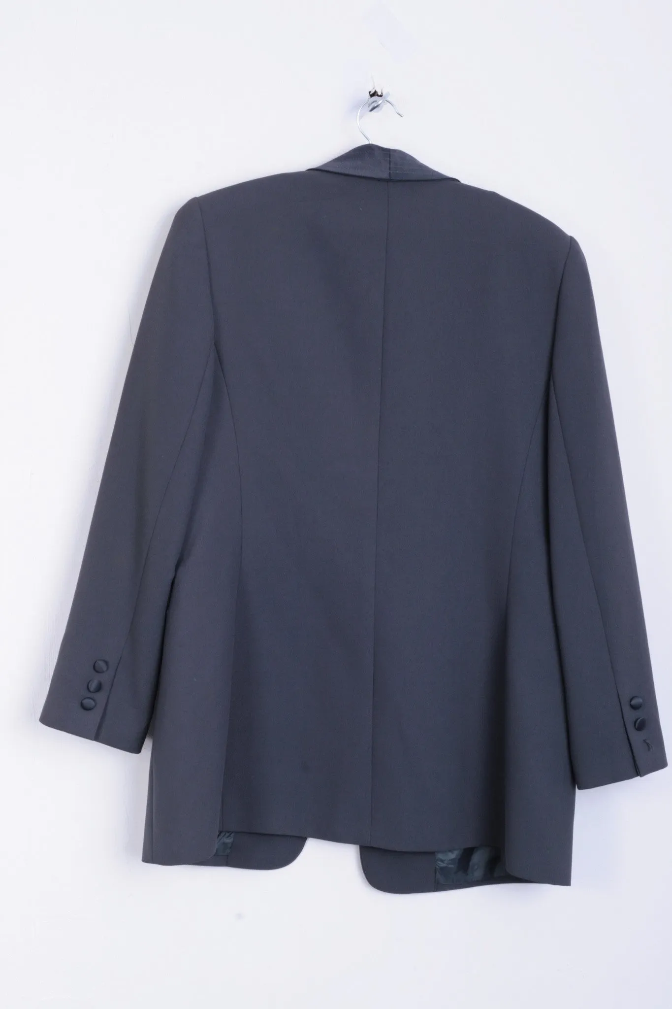 Kasper A.S.L. Womens 12 Blazer Dark Green Shiny Vintage Jacket