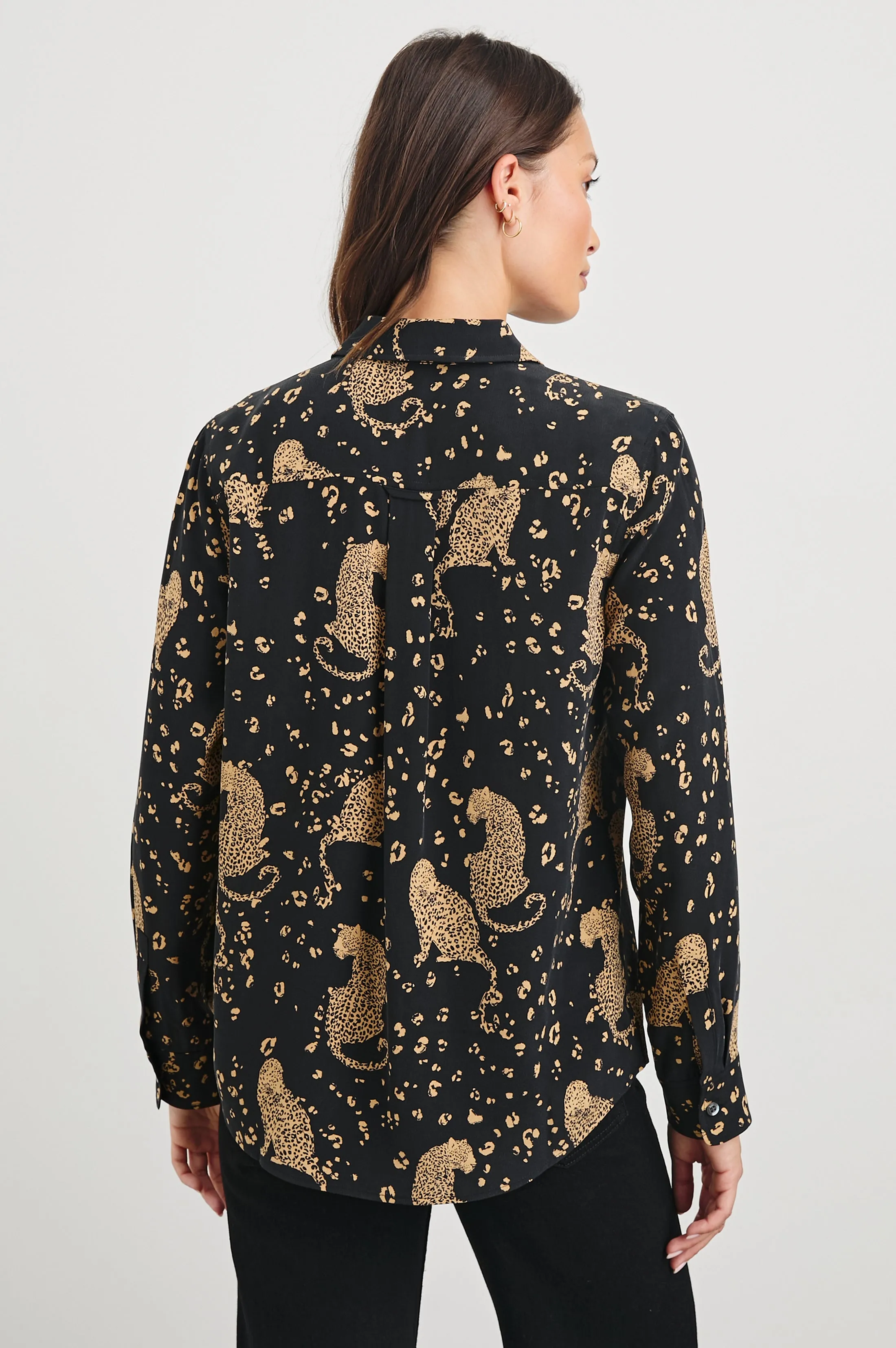 KATE SHIRT - NOIR LEOPARD Rails