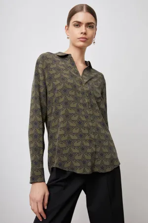 KATE SHIRT - OLIVE STARGAZE Rails