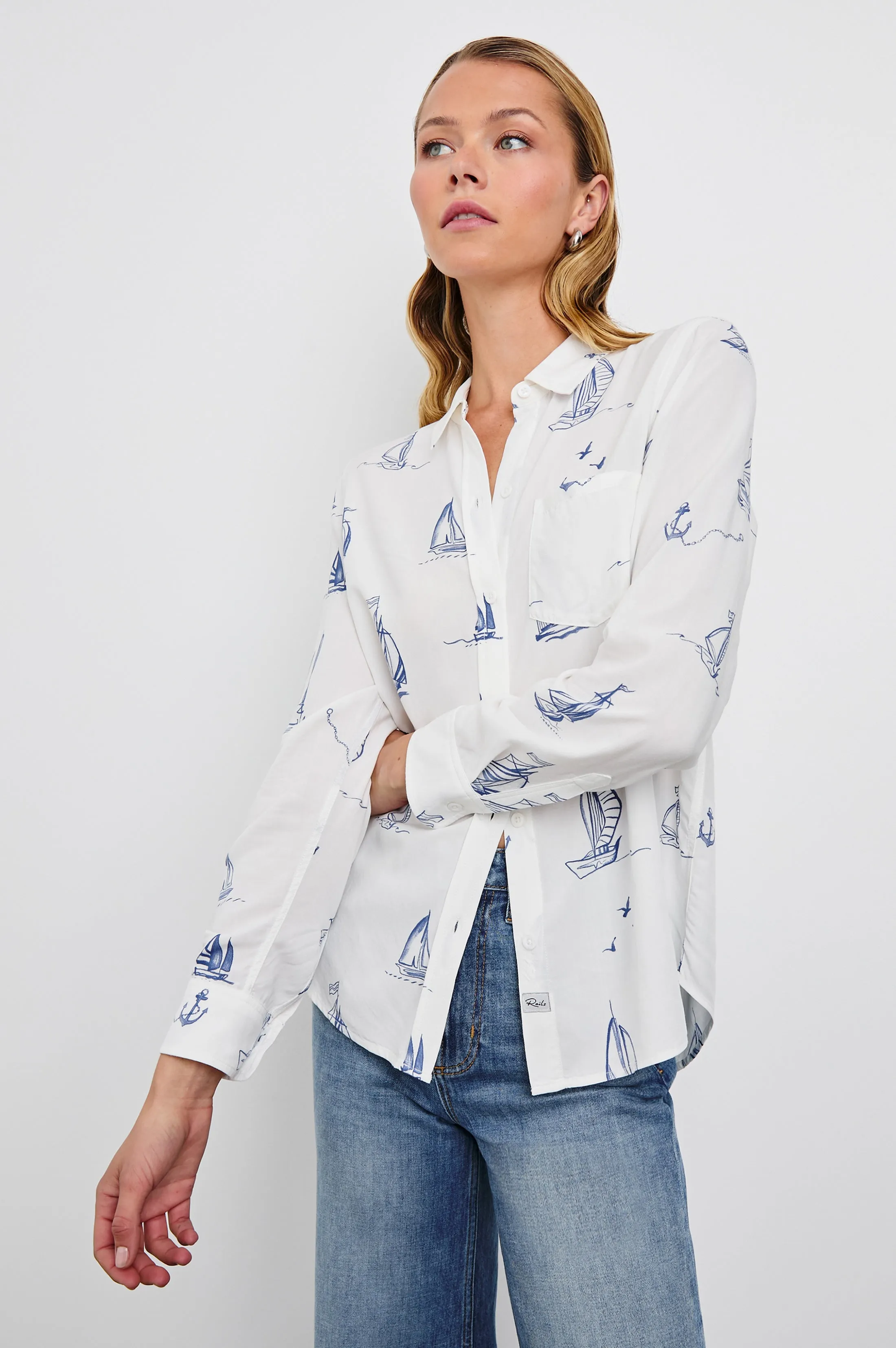 KATHRYN SHIRT - SAILBOATS Rails