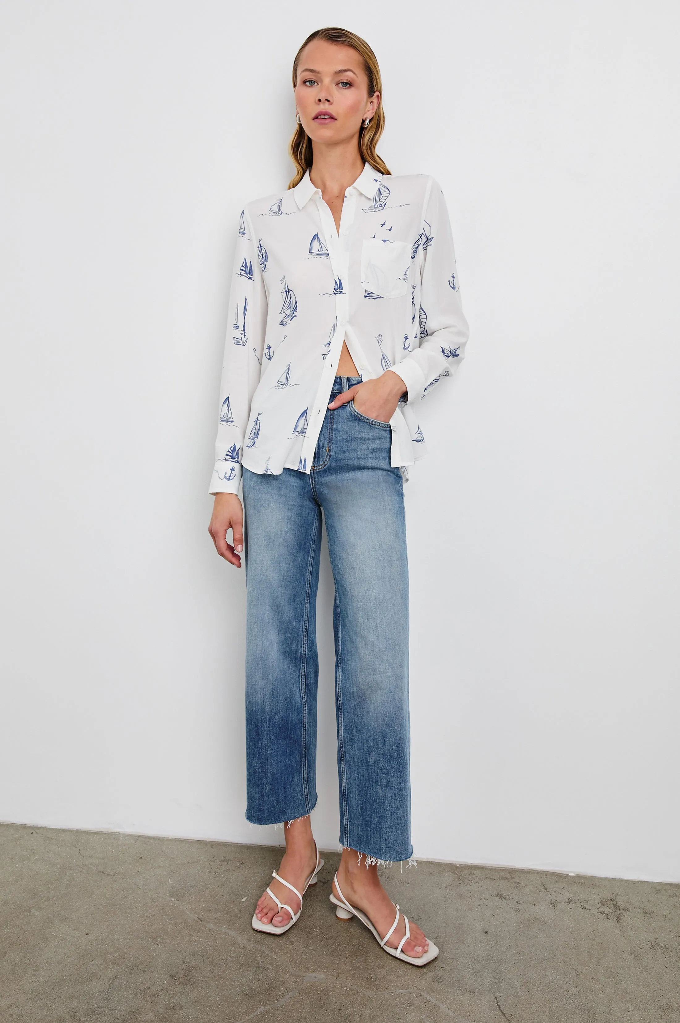 KATHRYN SHIRT - SAILBOATS Rails
