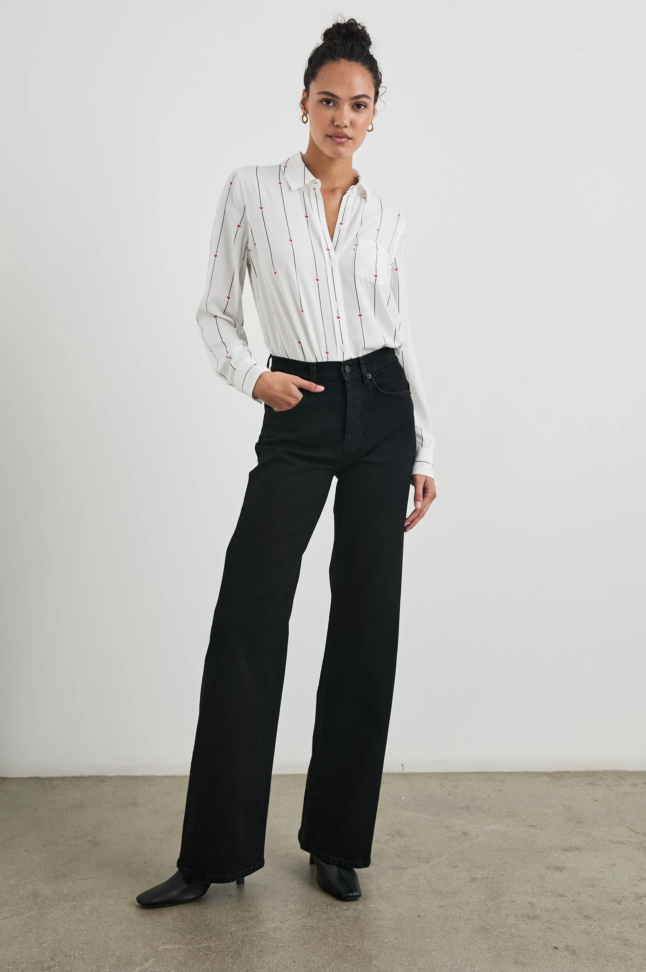 KATHRYN SHIRT - STRIPED HEARTS Rails