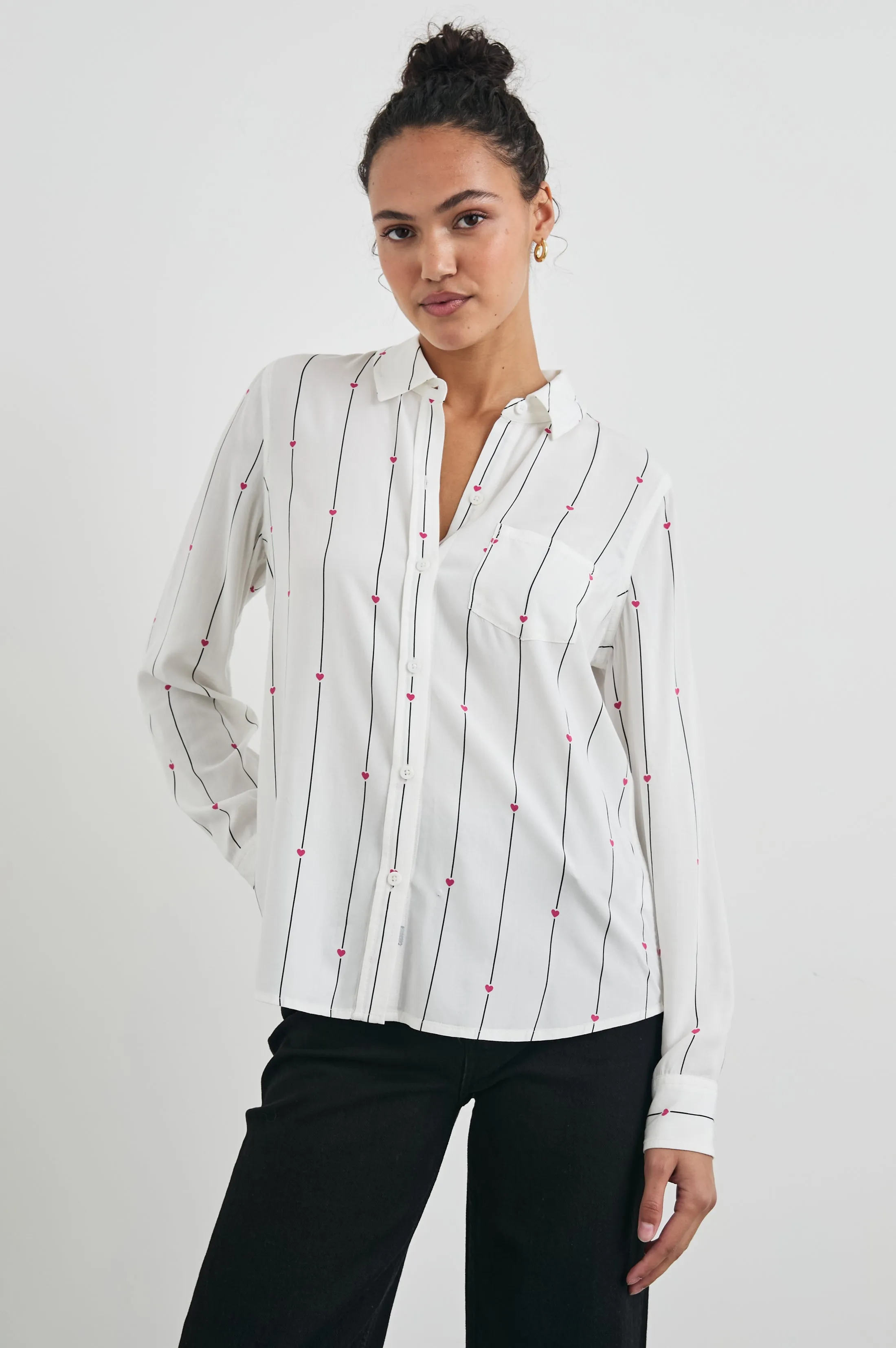KATHRYN SHIRT - STRIPED HEARTS Rails