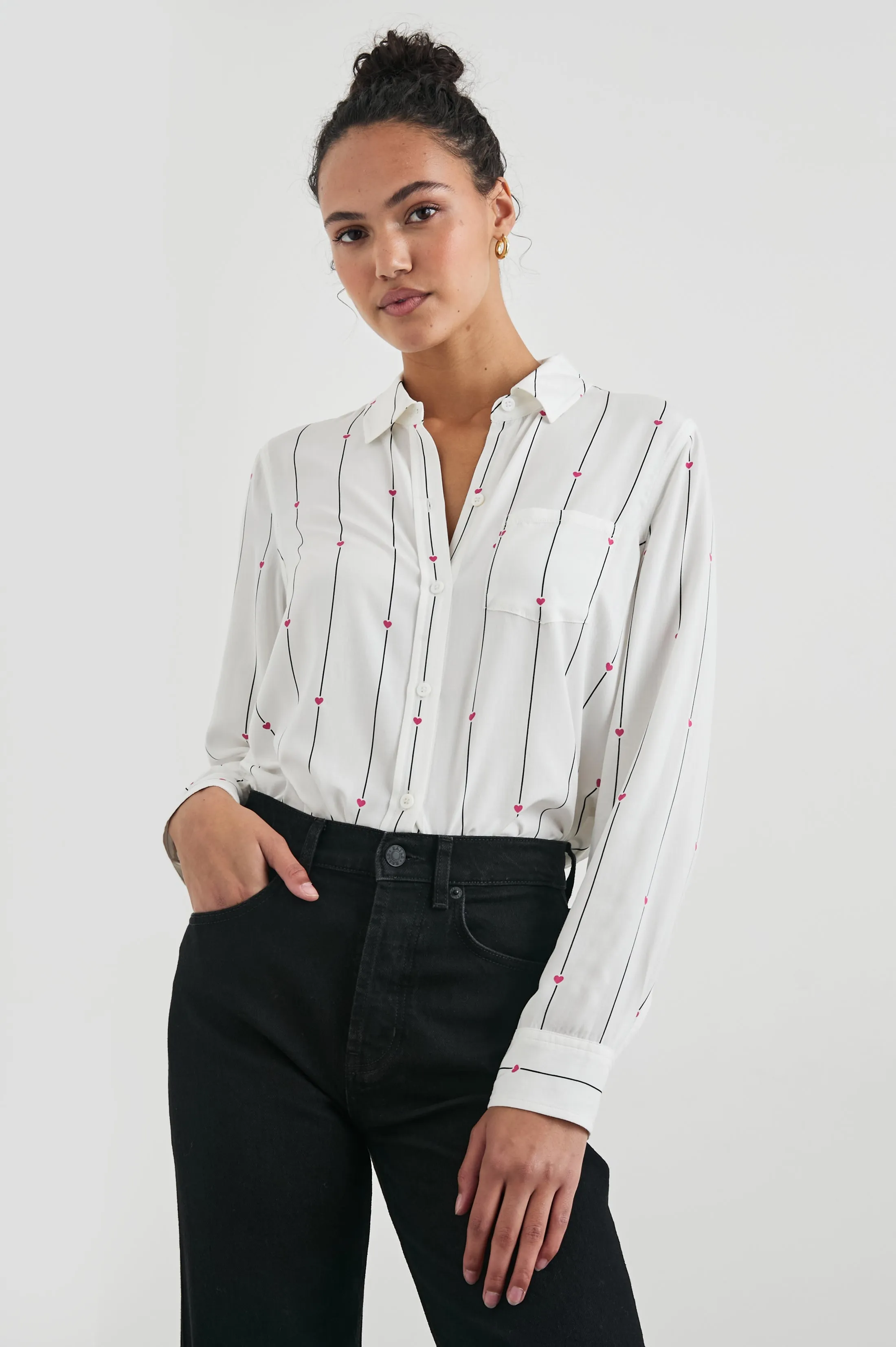 KATHRYN SHIRT - STRIPED HEARTS Rails