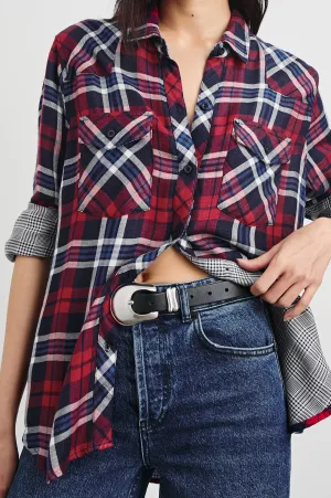 KENDRA SHIRT - NAVY RED WHITE Rails