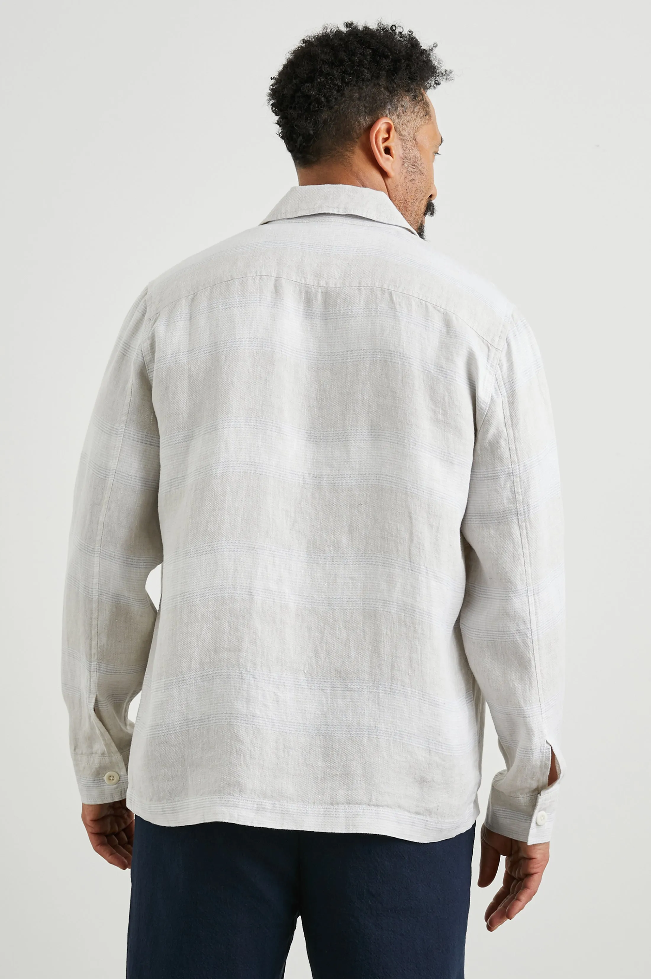 KEROUAC SHIRT JACKET - WICKER GRAPHITE STRIPE Rails