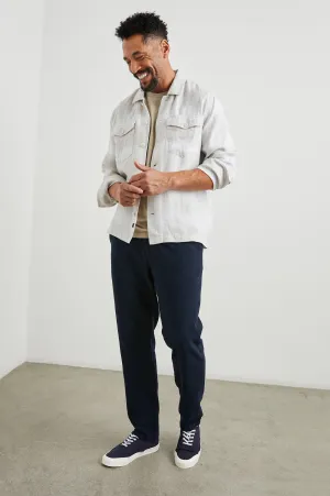 KEROUAC SHIRT JACKET - WICKER GRAPHITE STRIPE Rails