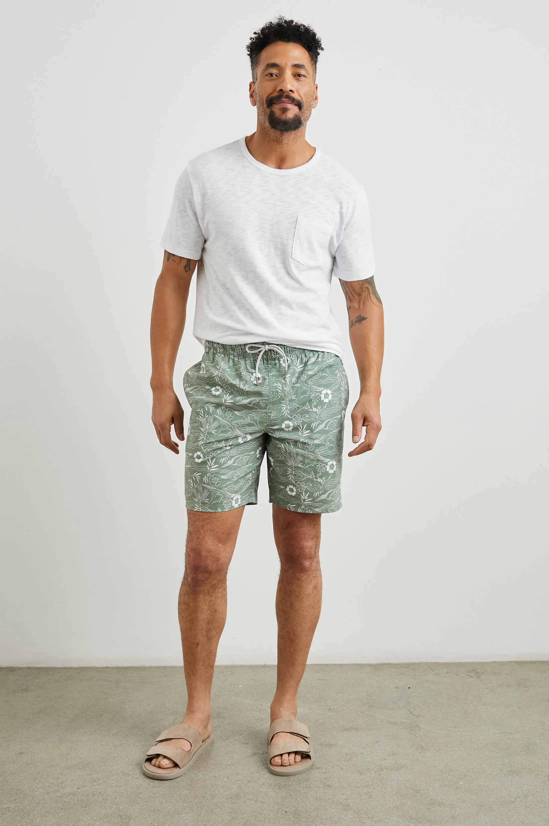 KIAN SWIM SHORT - JAPANESE STENCIL FATIGUE Rails