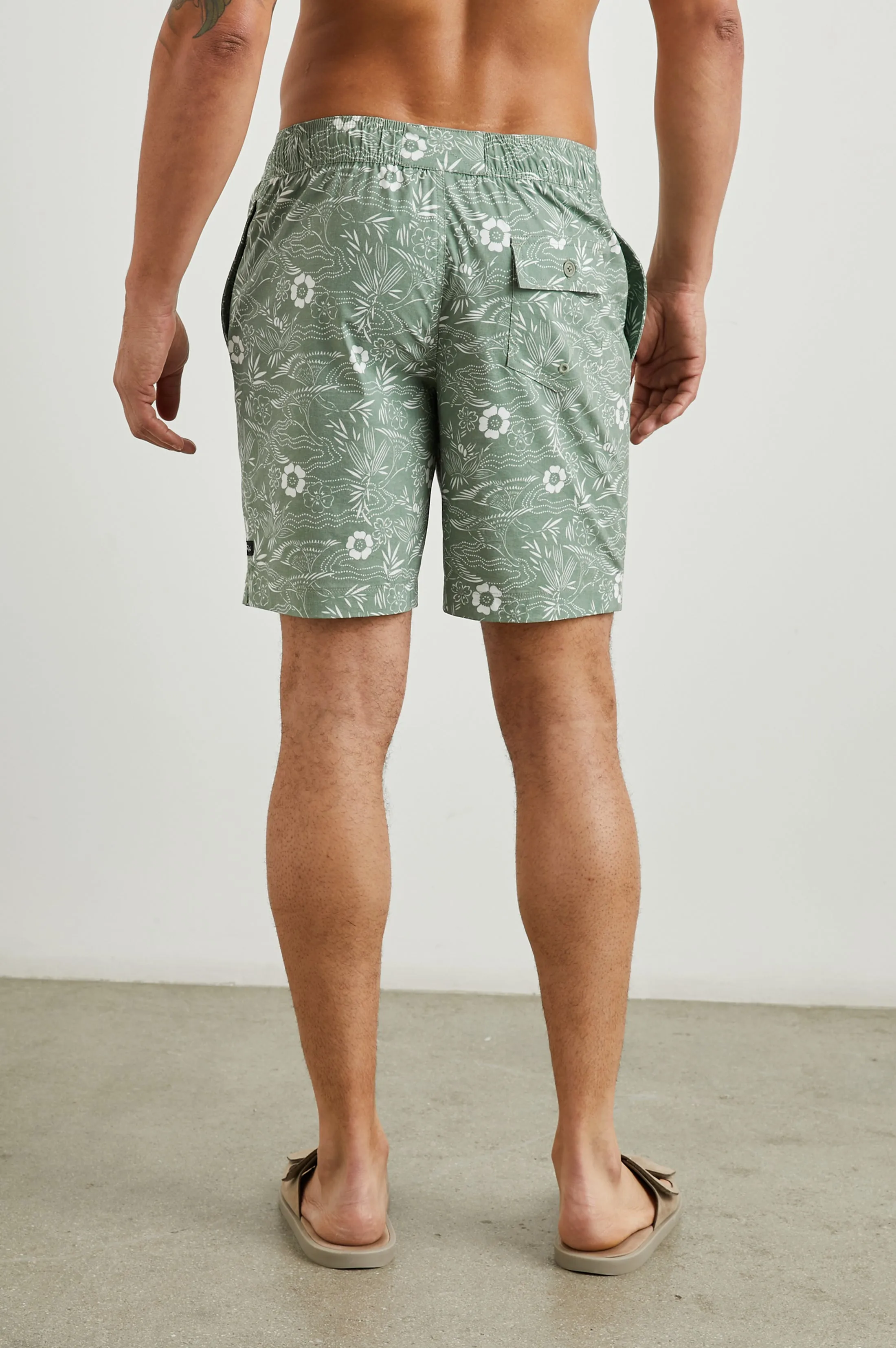 KIAN SWIM SHORT - JAPANESE STENCIL FATIGUE Rails