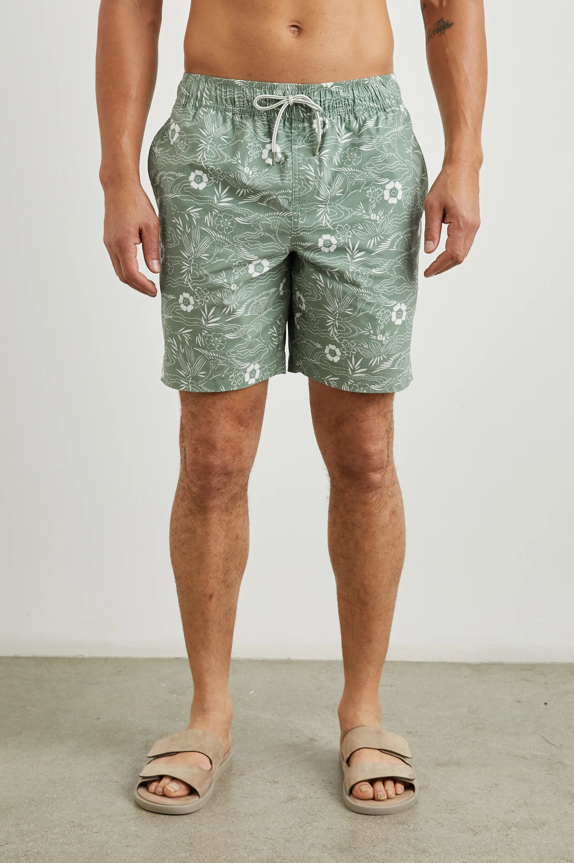 KIAN SWIM SHORT - JAPANESE STENCIL FATIGUE Rails