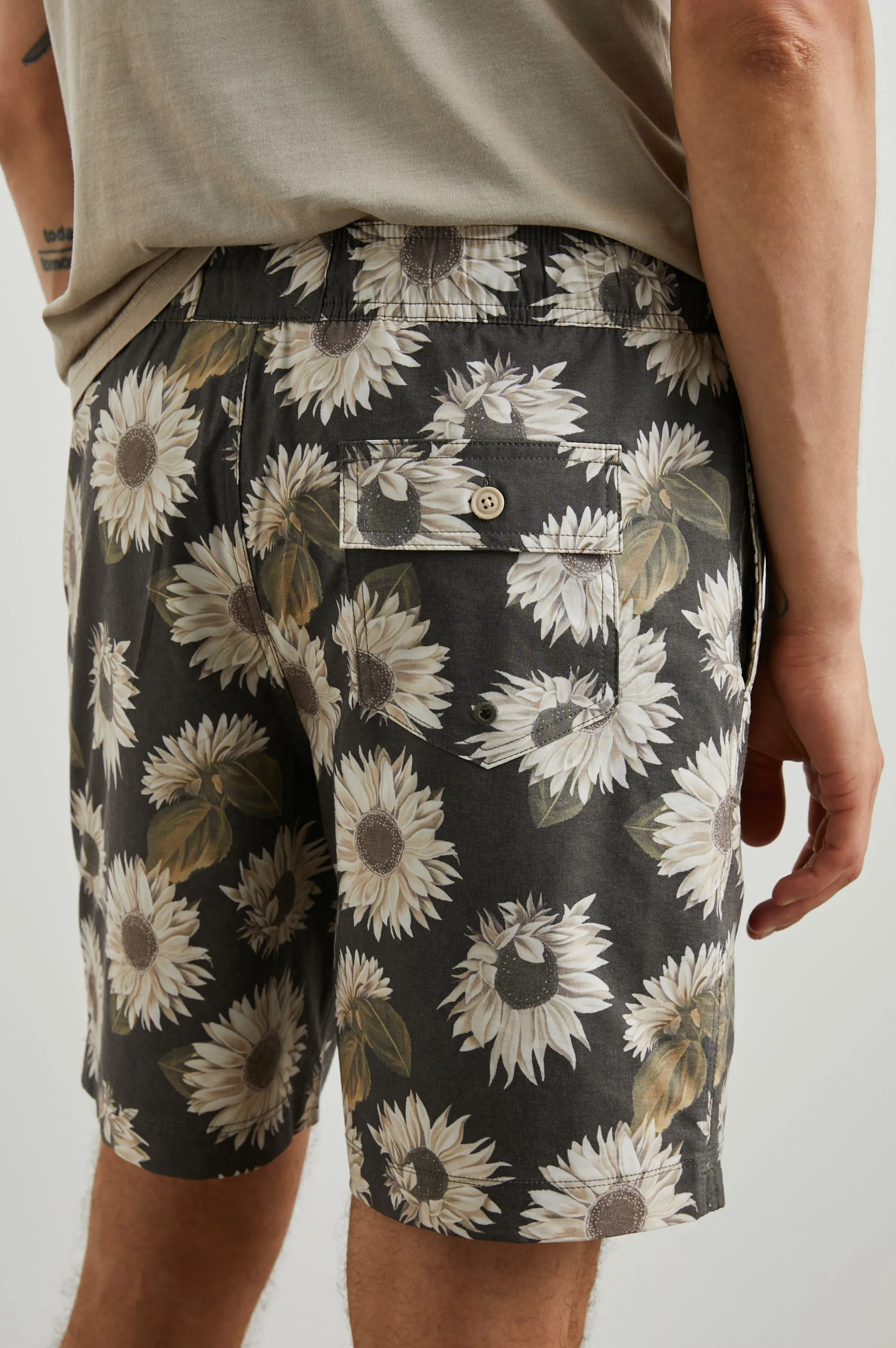 KIAN SWIM SHORT - SUNFLOWER TWIRL BARK Rails