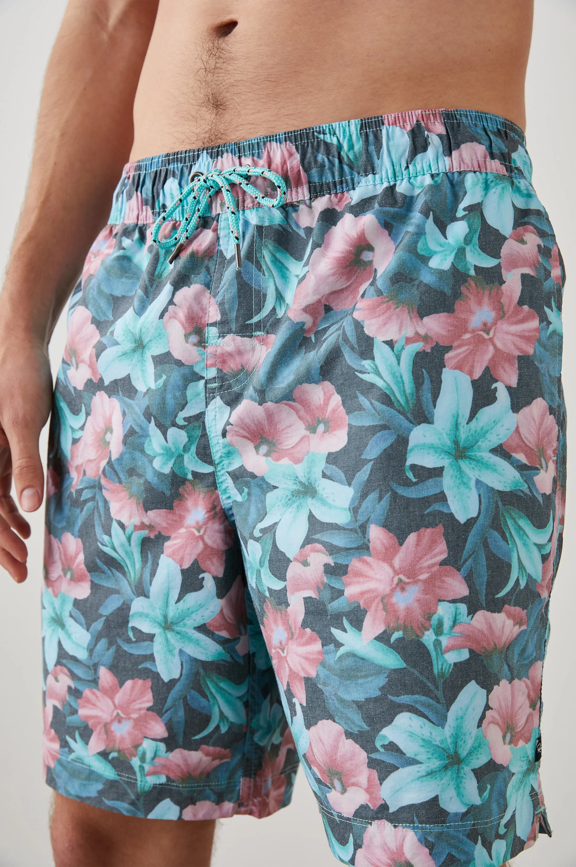KIAN SWIM SHORT - TROPICALI SHADOW Rails