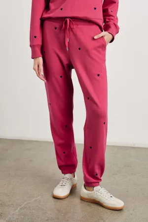 KINGSTON PANT - PINK MIDNIGHT HEARTS Rails