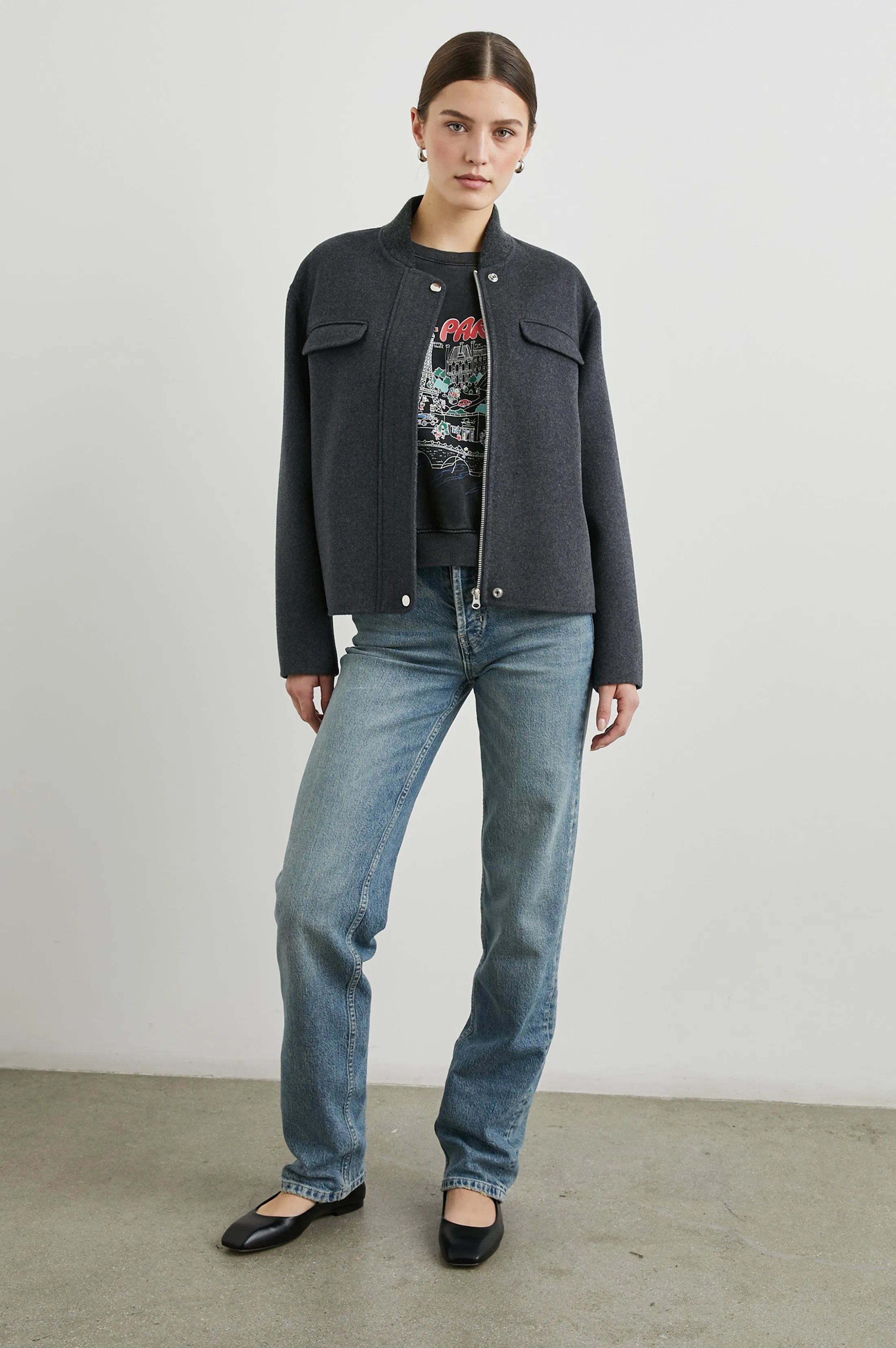 KINSLEY JACKET - CHARCOAL Rails