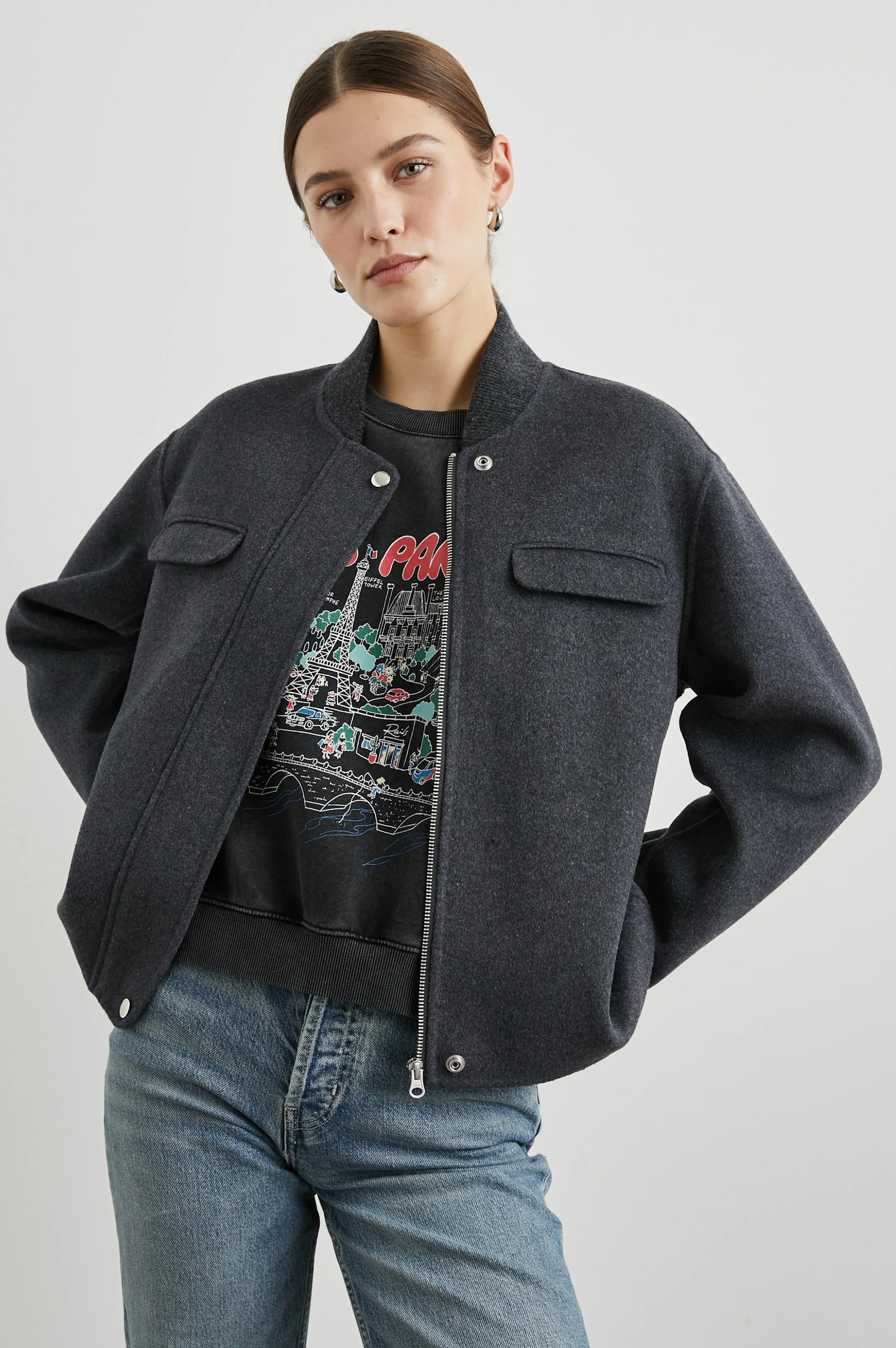 KINSLEY JACKET - CHARCOAL Rails
