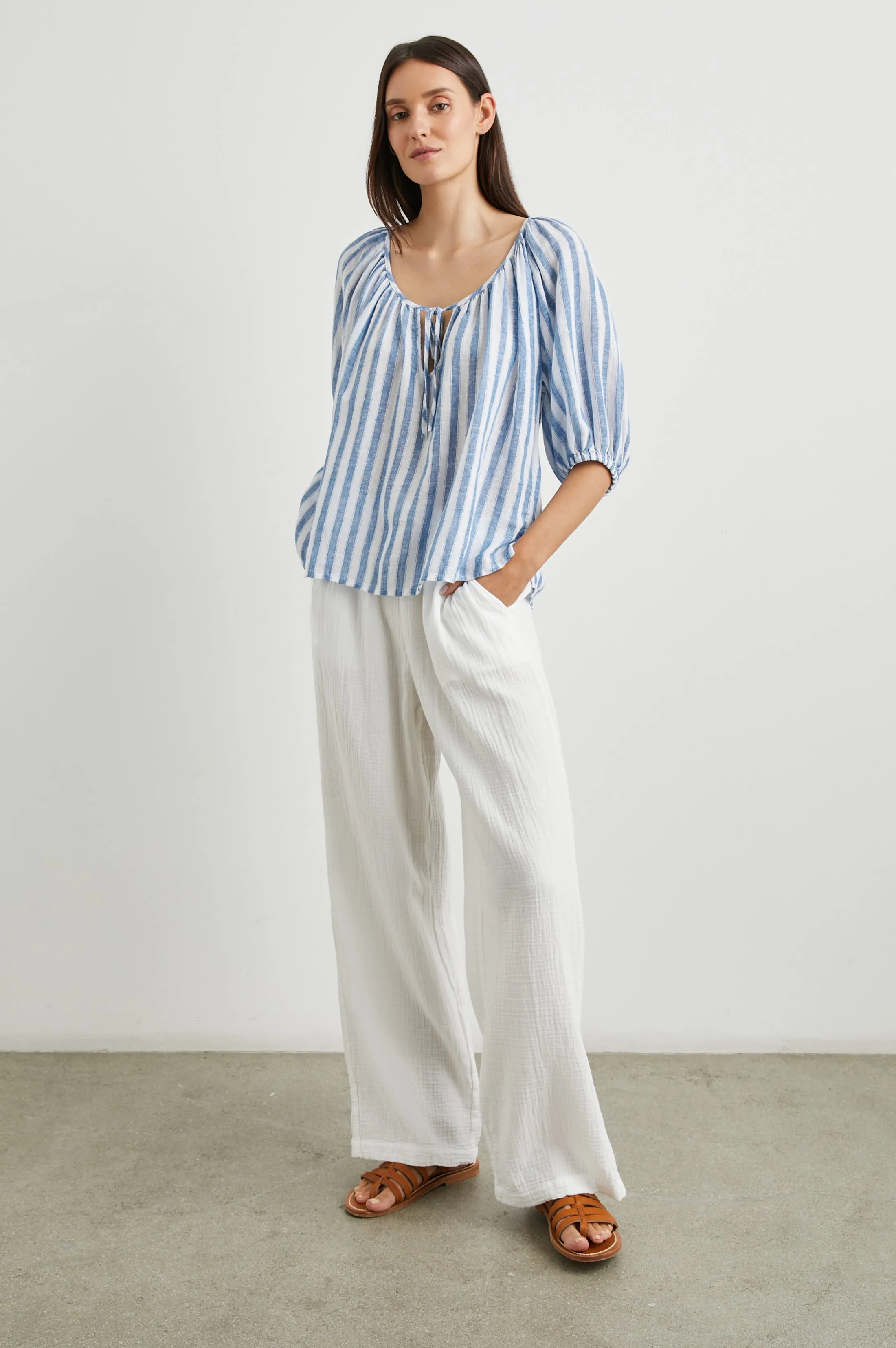 KIRSTIE TOP - CASABLANCA STRIPE Rails