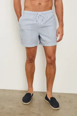 LA BREA SWIM SHORT - BLUE WHITE SEERSUCKER Rails
