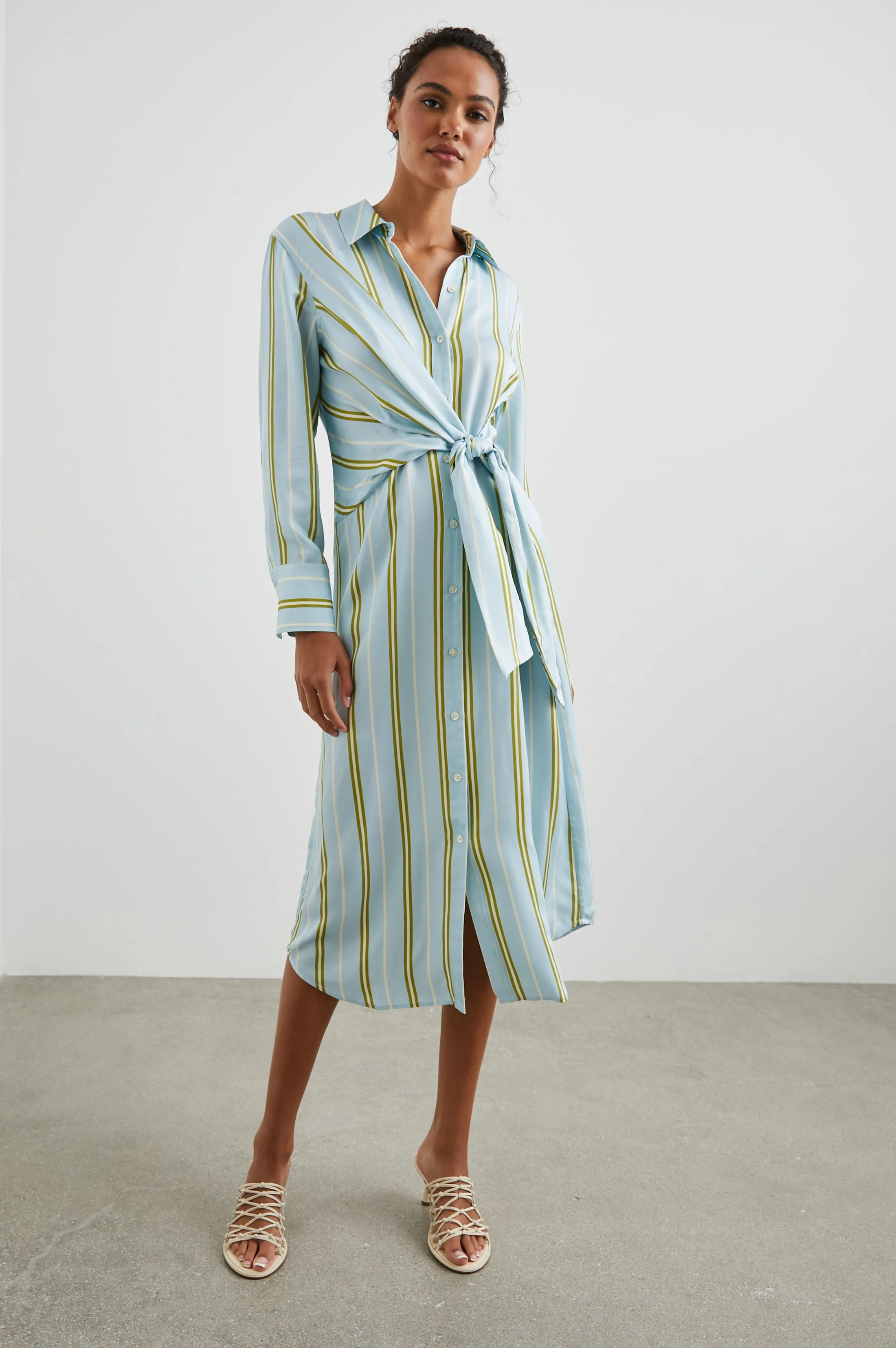 LACEY DRESS - HONEYDEW STRIPE Rails