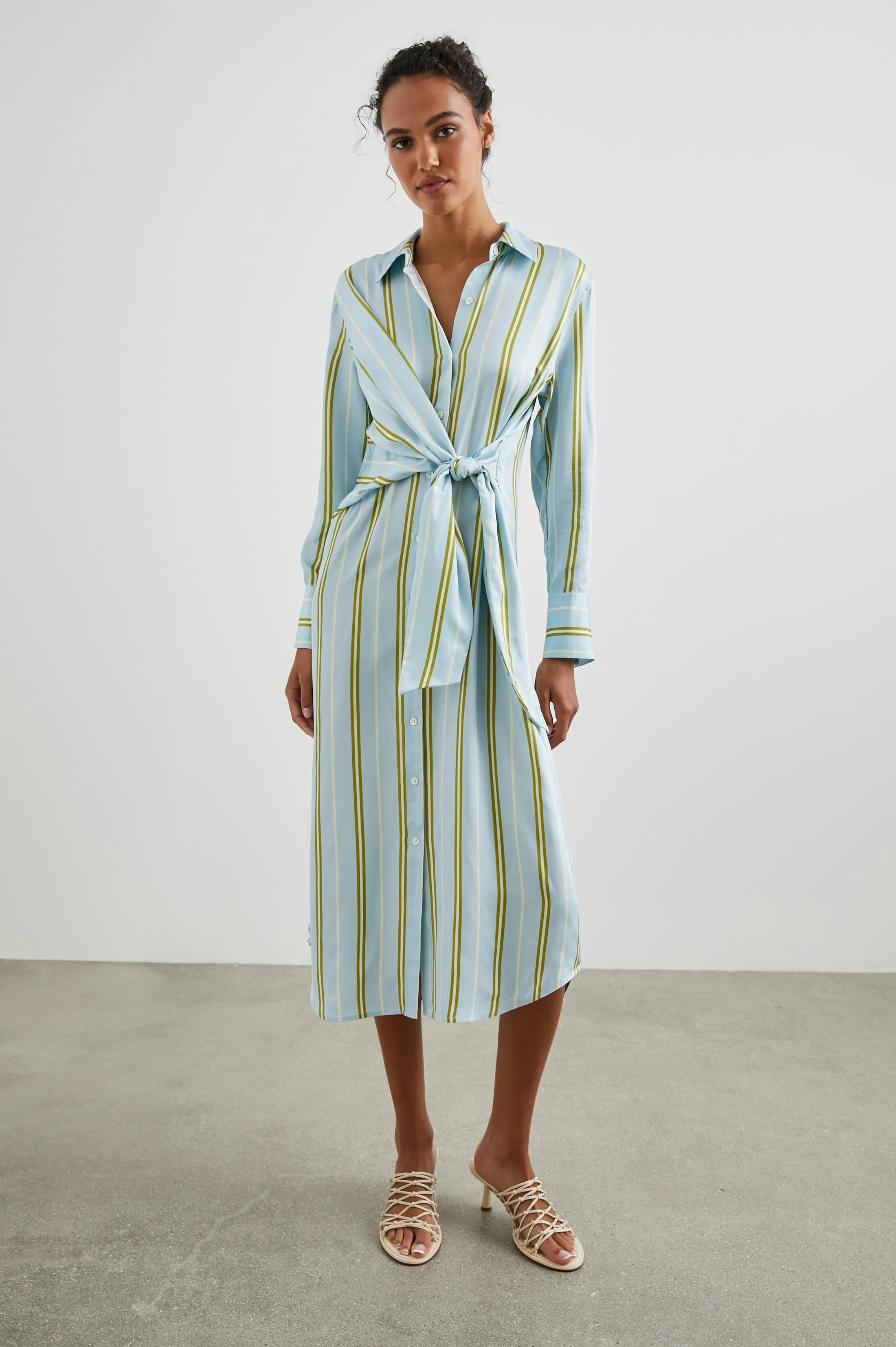 LACEY DRESS - HONEYDEW STRIPE Rails
