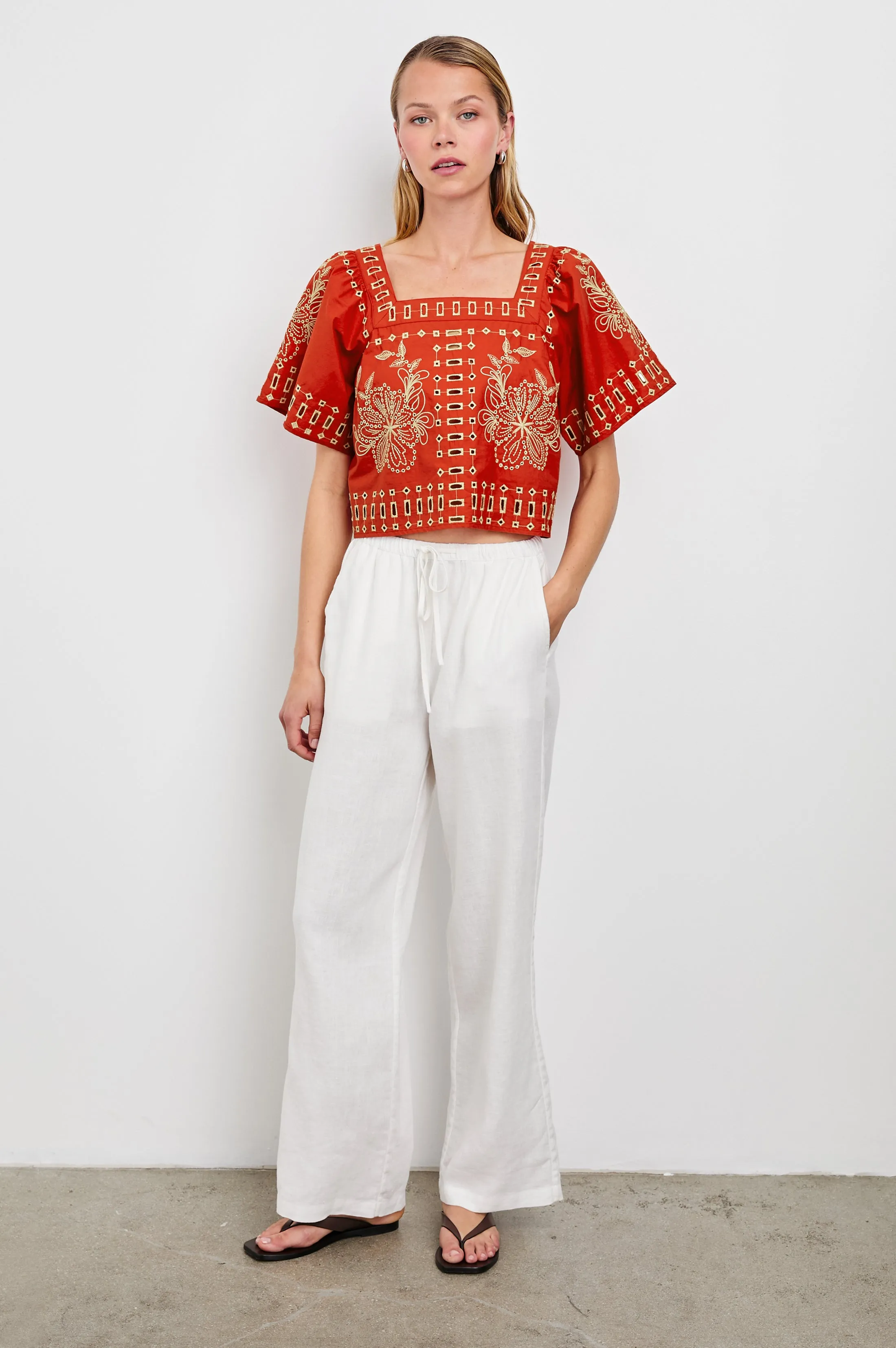 LAINE TOP - TERRACOTTA Rails