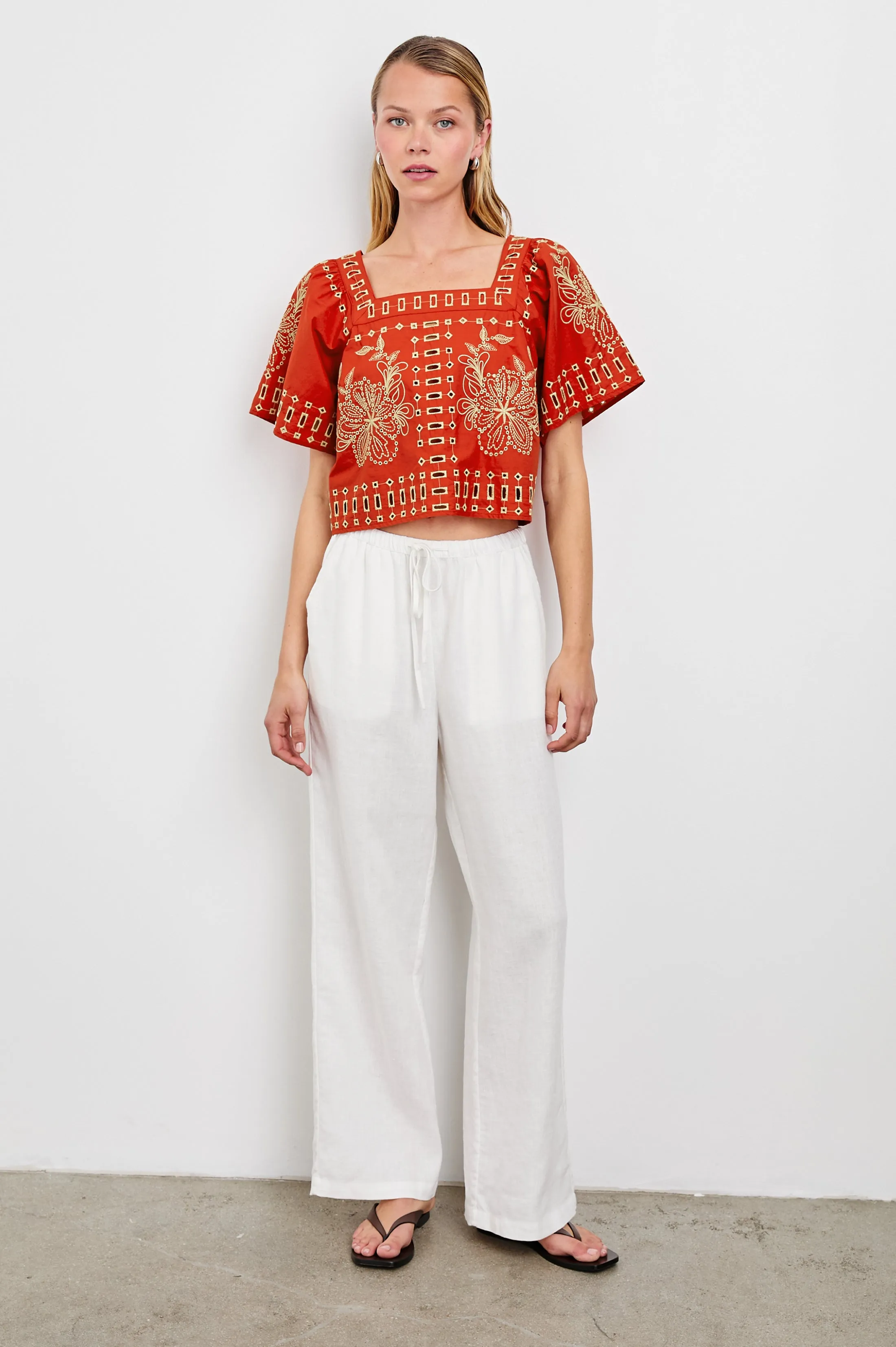 LAINE TOP - TERRACOTTA Rails