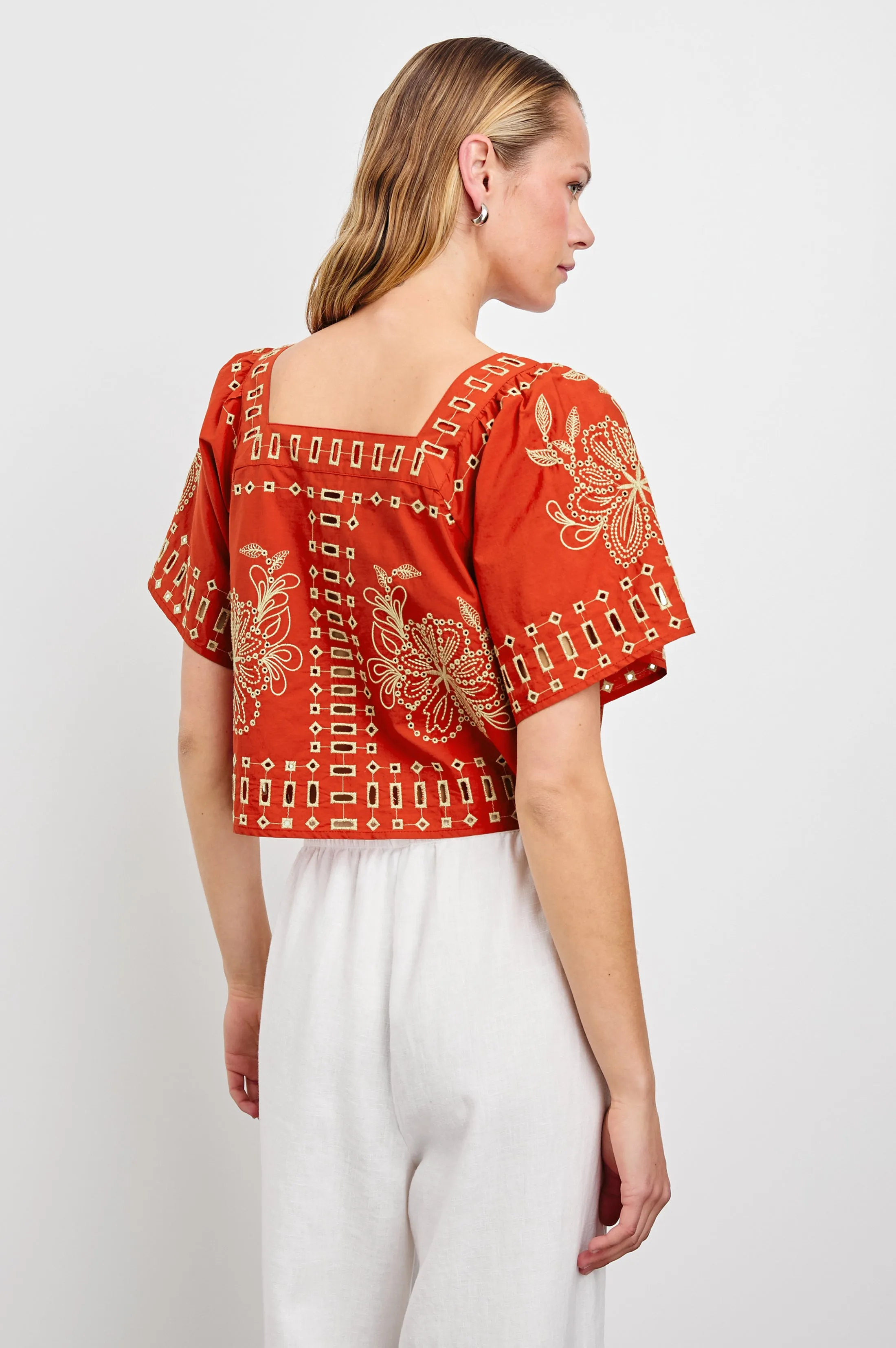 LAINE TOP - TERRACOTTA Rails