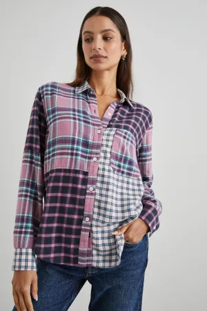 LAKIN SHIRT - ROSE AGAVE 
MIXED PLAID Rails