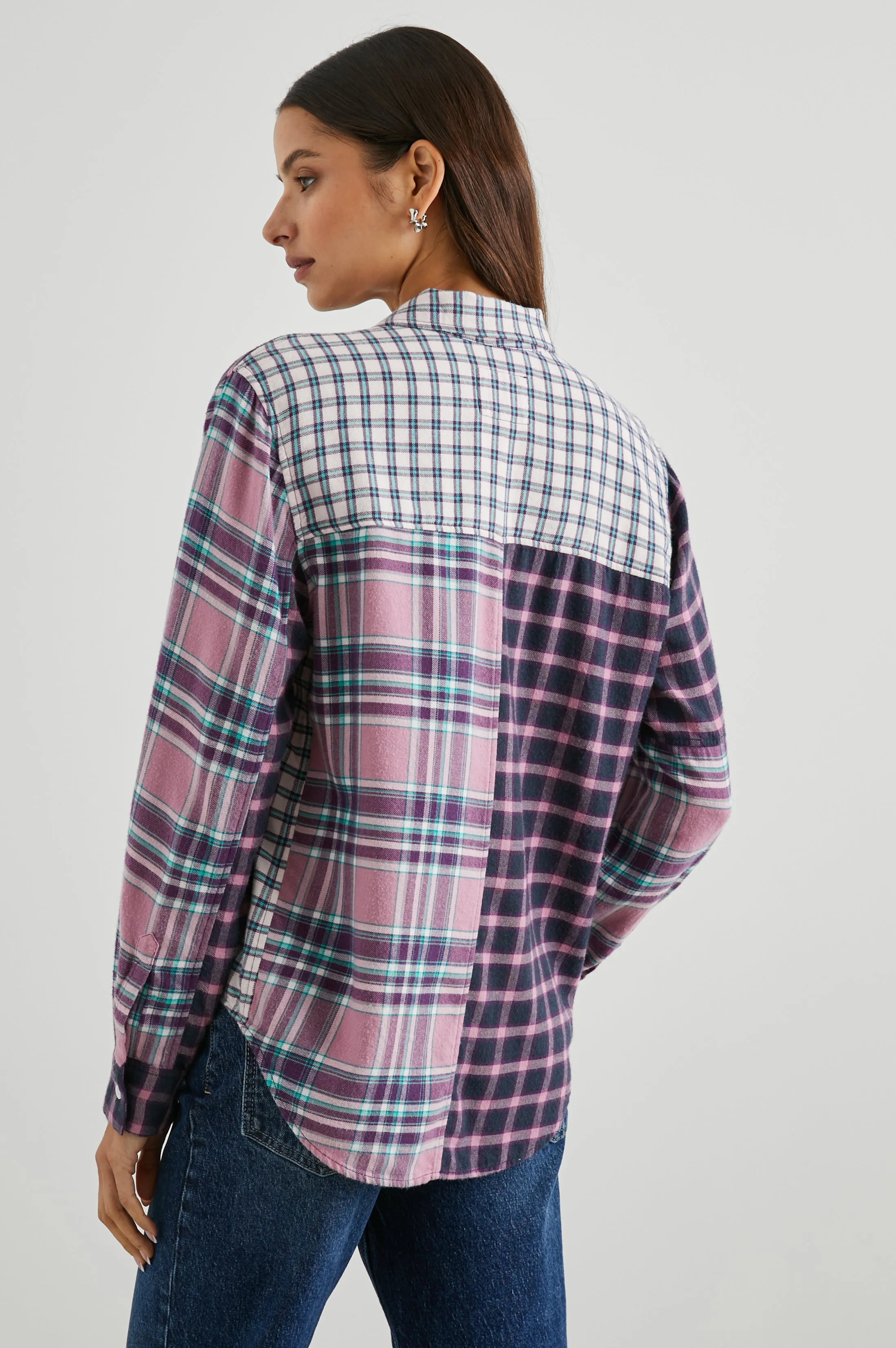 LAKIN SHIRT - ROSE AGAVE 
MIXED PLAID Rails