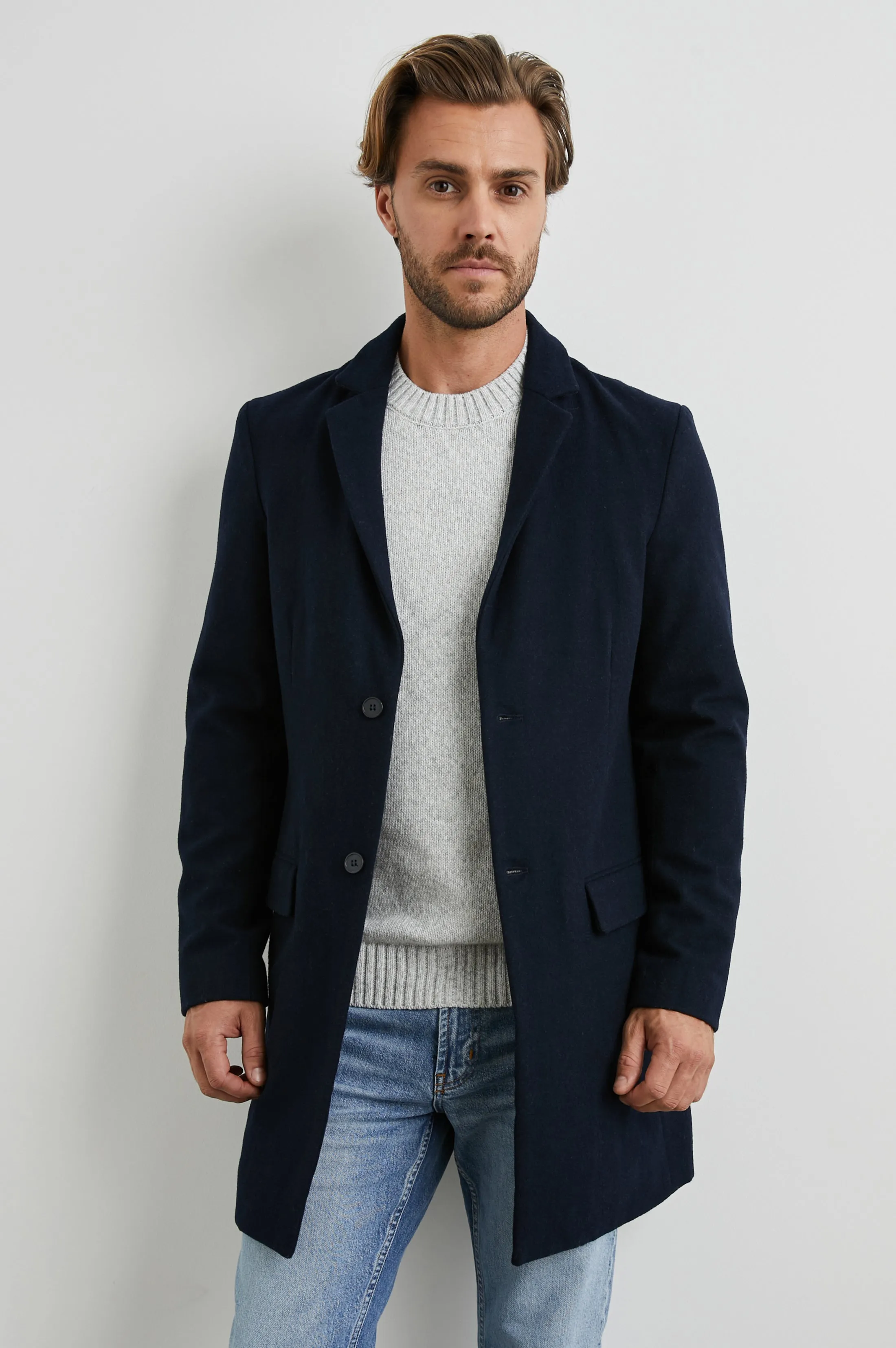 LARK COAT - NAVY Rails