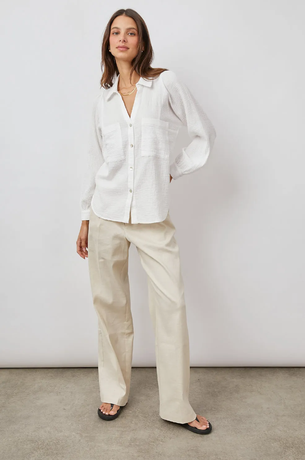LAUREN SHIRT - WHITE Rails