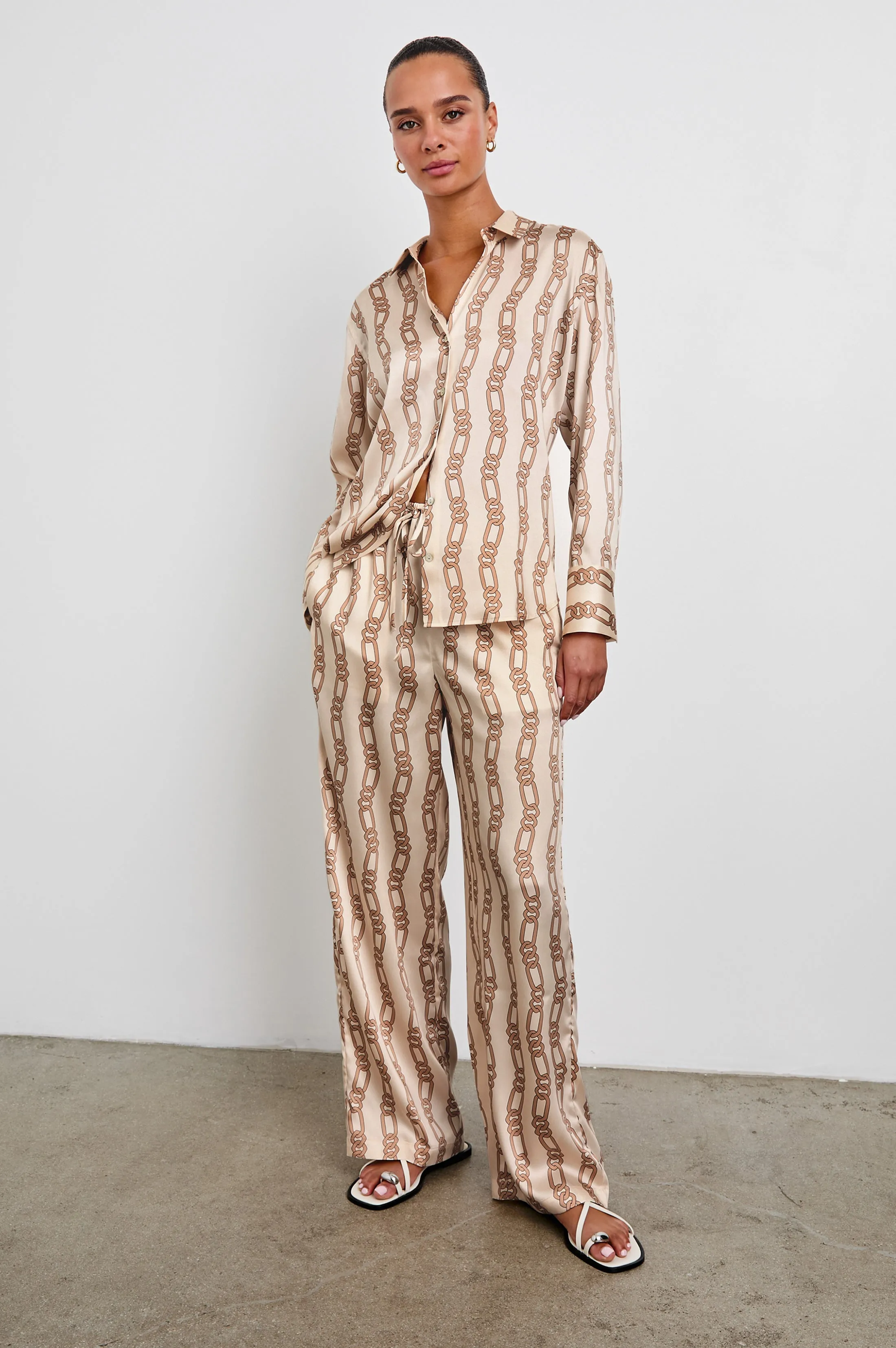 LEDGER SHIRT - IVORY GOLD LINK Rails