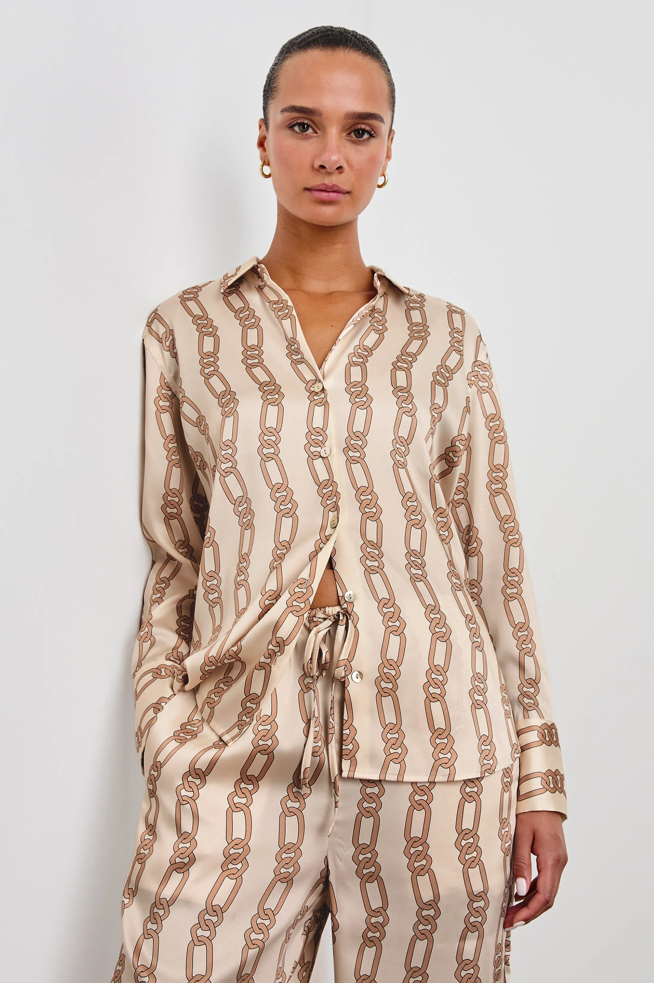 LEDGER SHIRT - IVORY GOLD LINK Rails