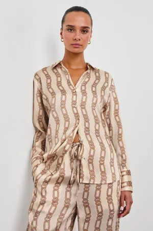 LEDGER SHIRT - IVORY GOLD LINK Rails