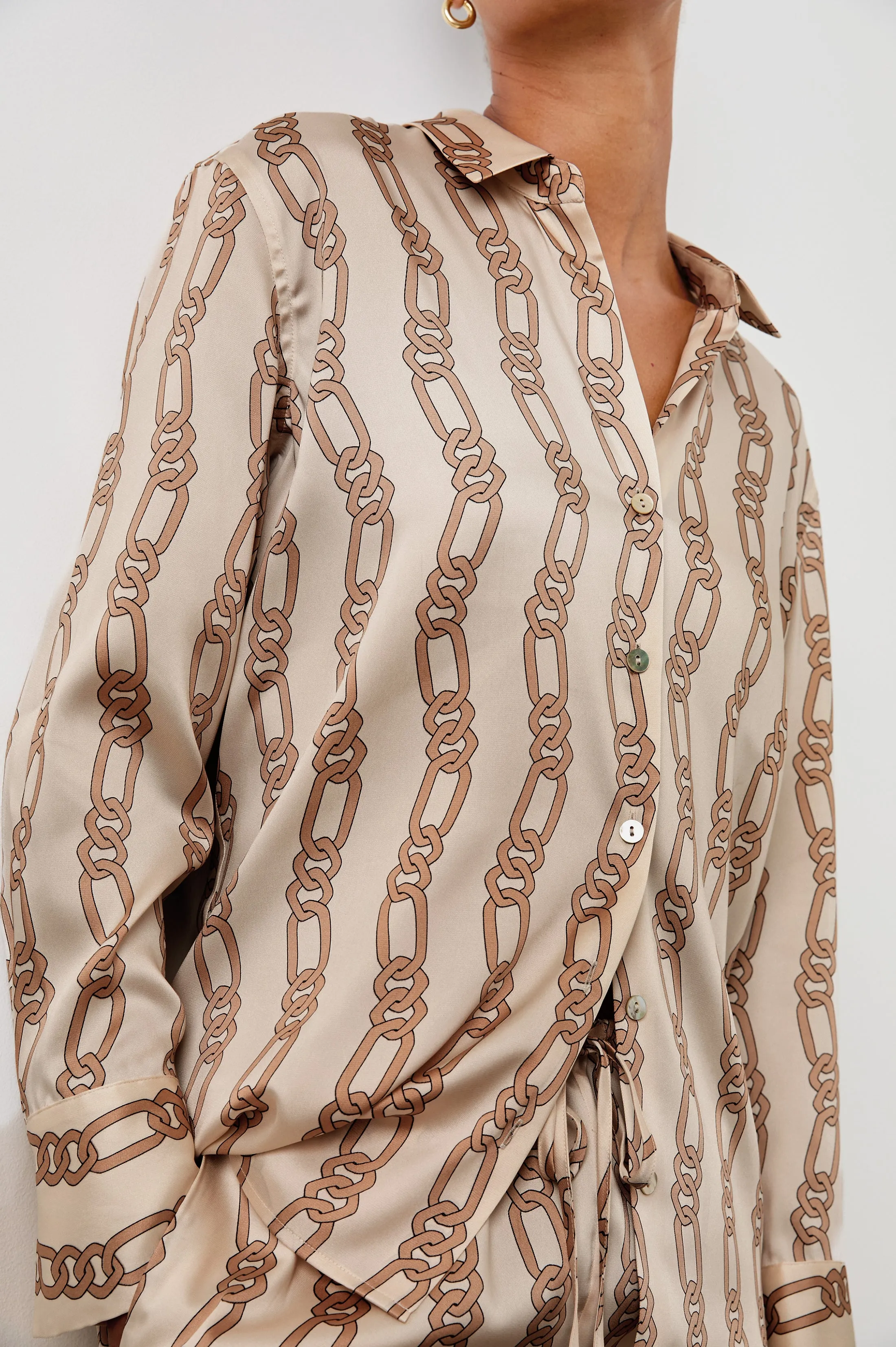 LEDGER SHIRT - IVORY GOLD LINK Rails