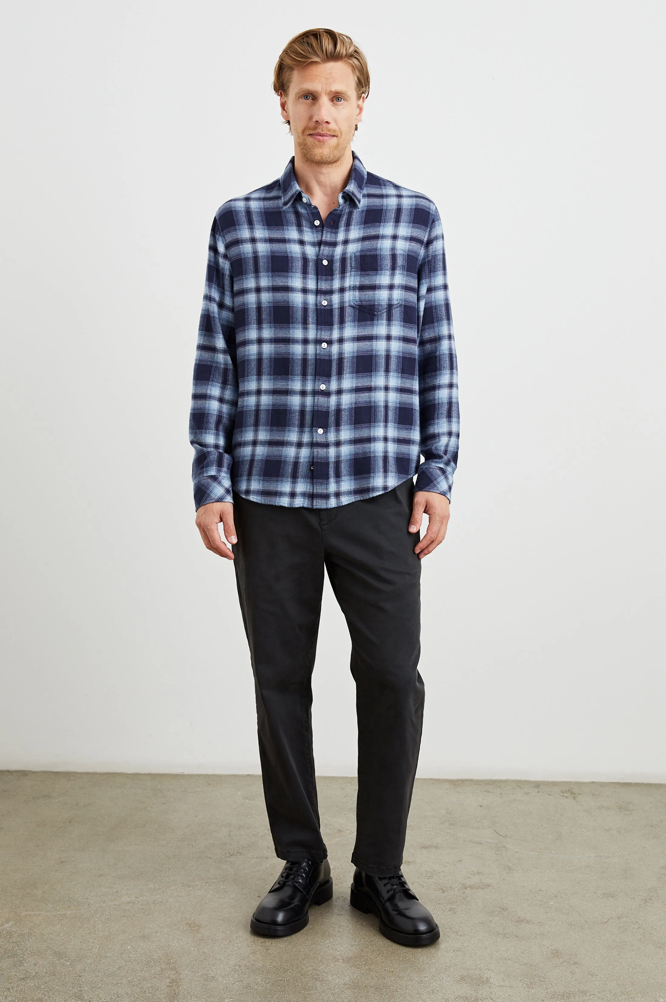 LENNOX SHIRT - BLUE OPAL Rails