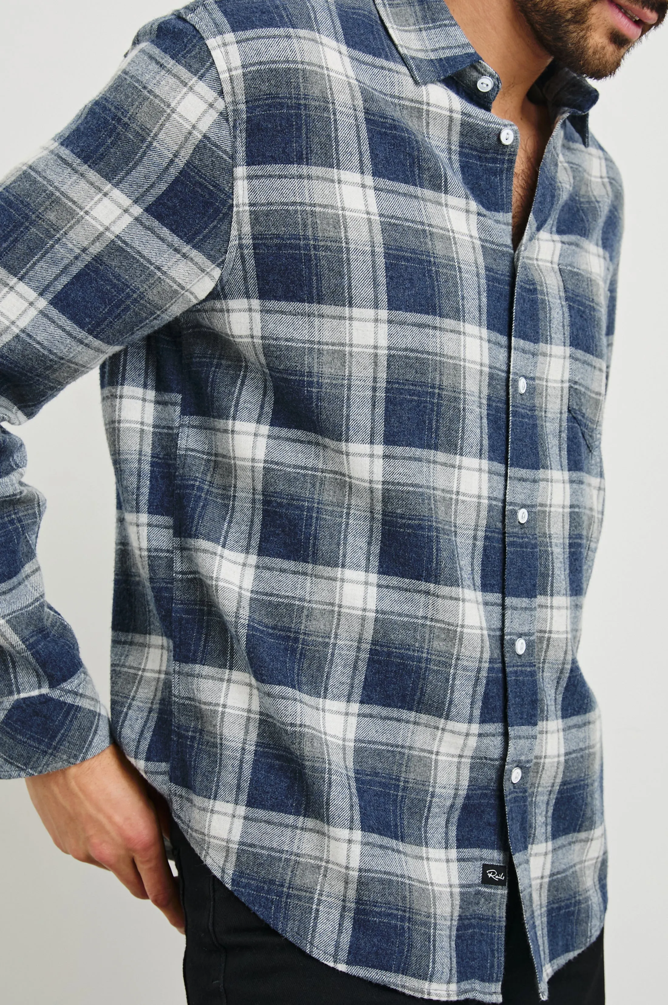LENNOX SHIRT - CHARCOAL LAPIS Rails