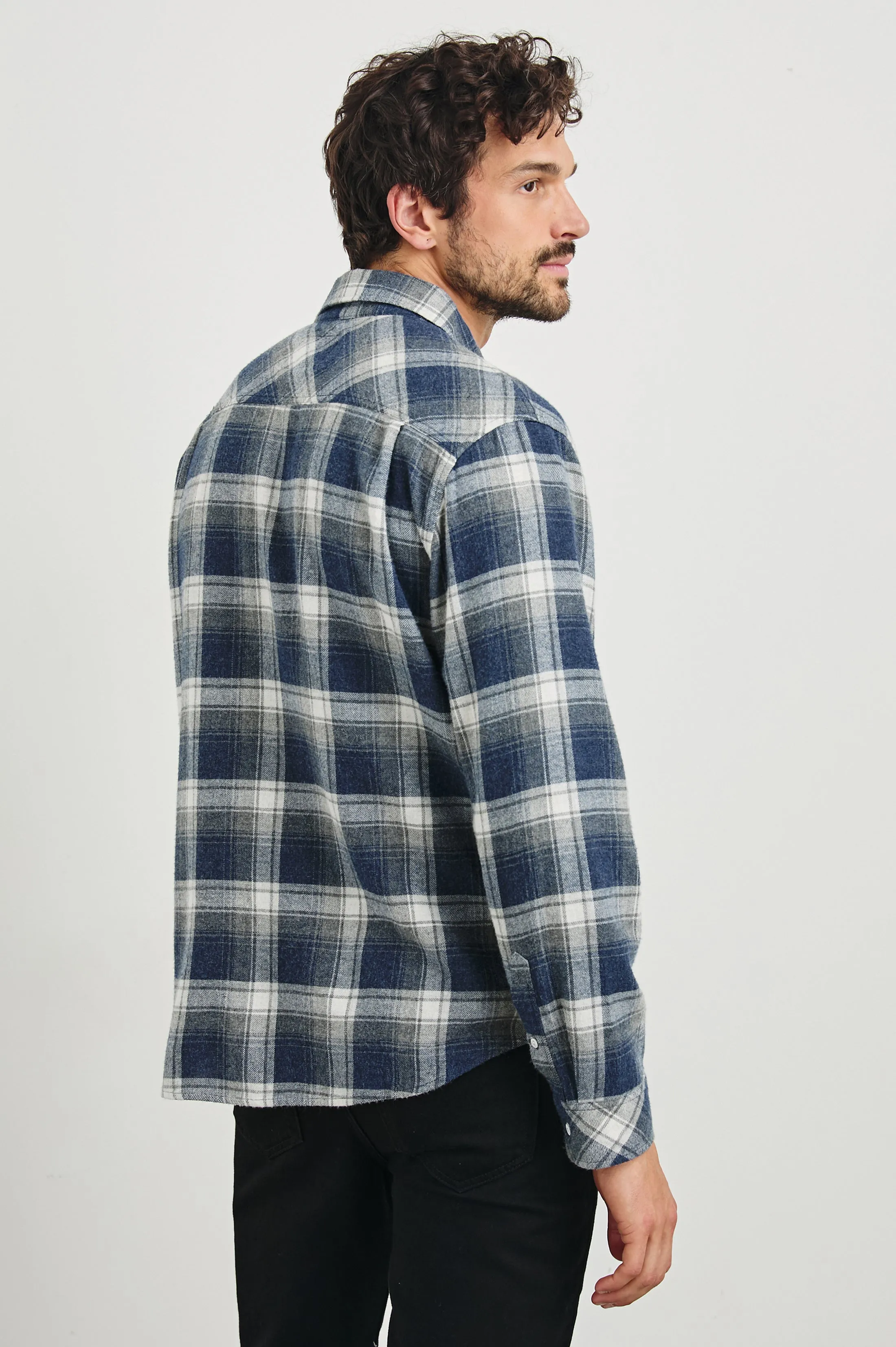 LENNOX SHIRT - CHARCOAL LAPIS Rails