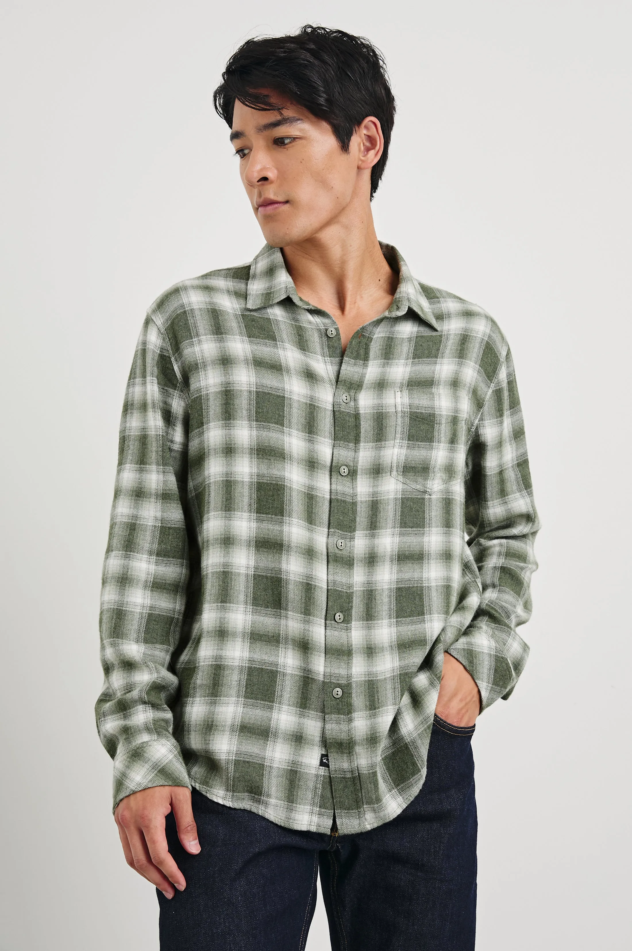 LENNOX SHIRT - DEEP MEADOW WHITE Rails