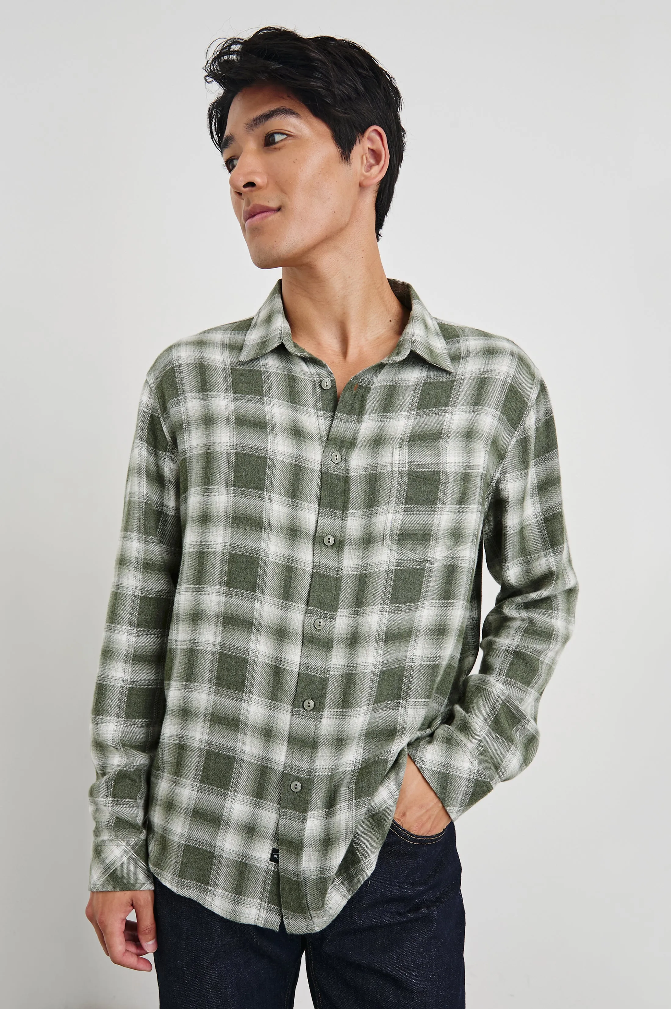 LENNOX SHIRT - DEEP MEADOW WHITE Rails