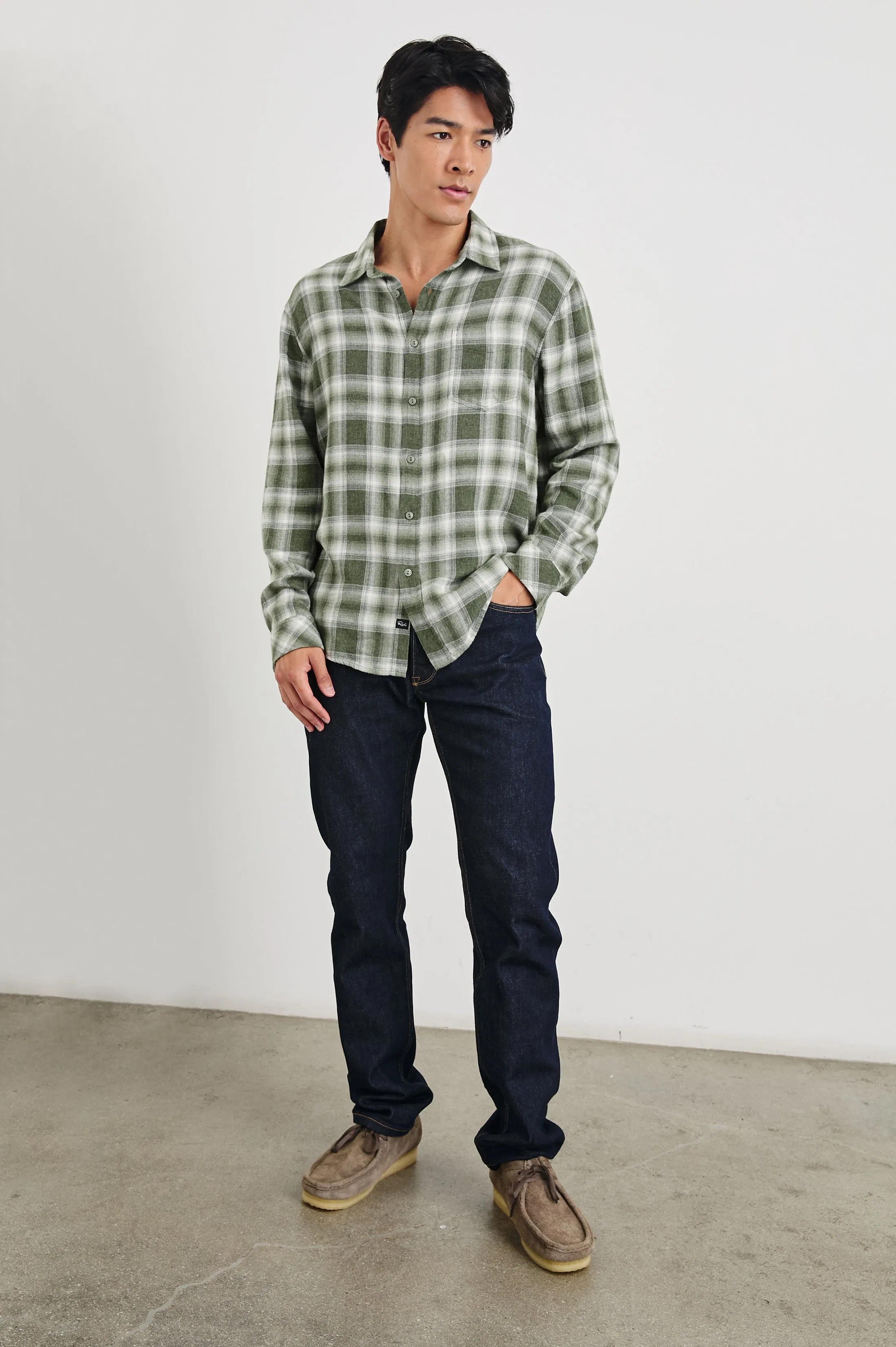 LENNOX SHIRT - DEEP MEADOW WHITE Rails