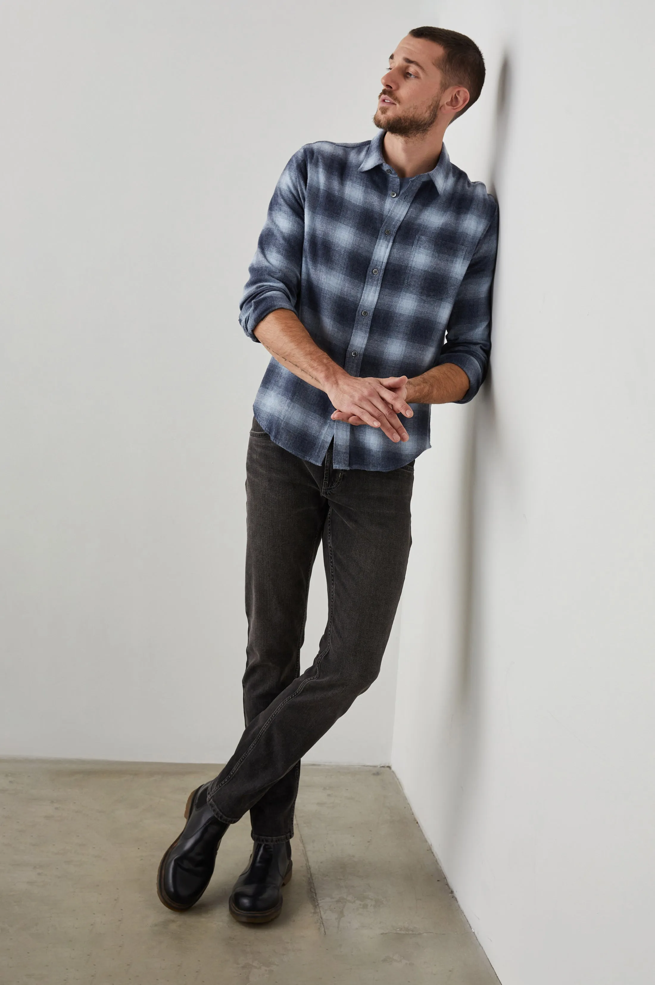 LENNOX SHIRT - DENIM SHADOW Rails