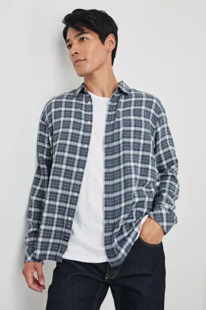 LENNOX SHIRT - DENIM WHITE GREY Rails