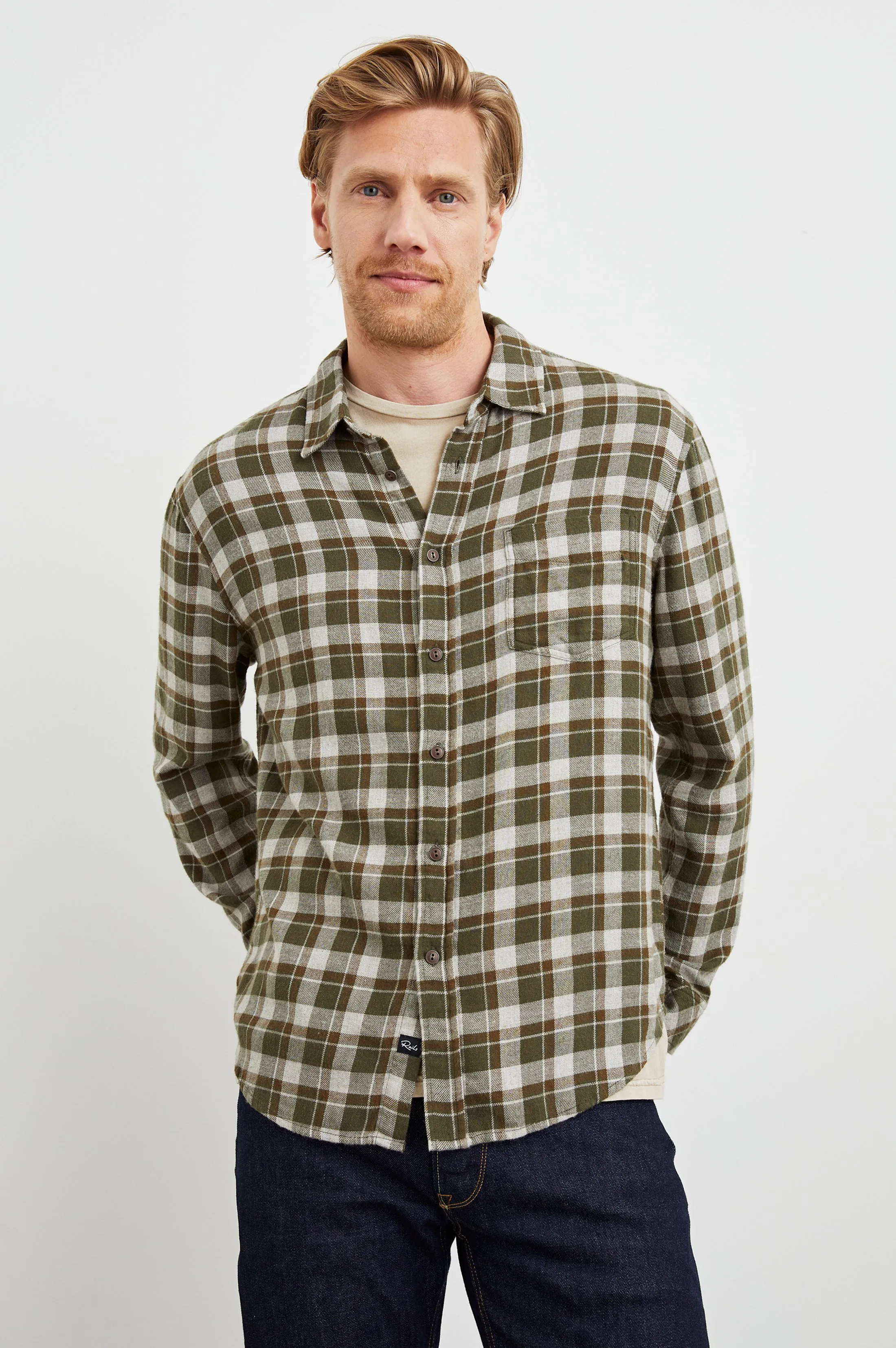LENNOX SHIRT - IGUANA GREY Rails