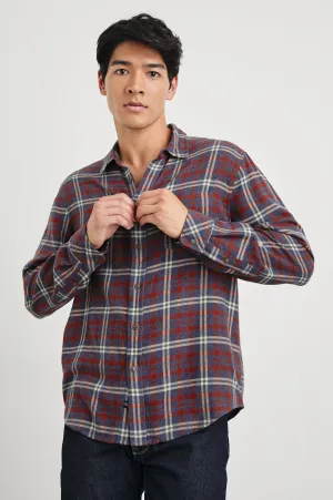 LENNOX SHIRT - NAVY RED CREAM Rails